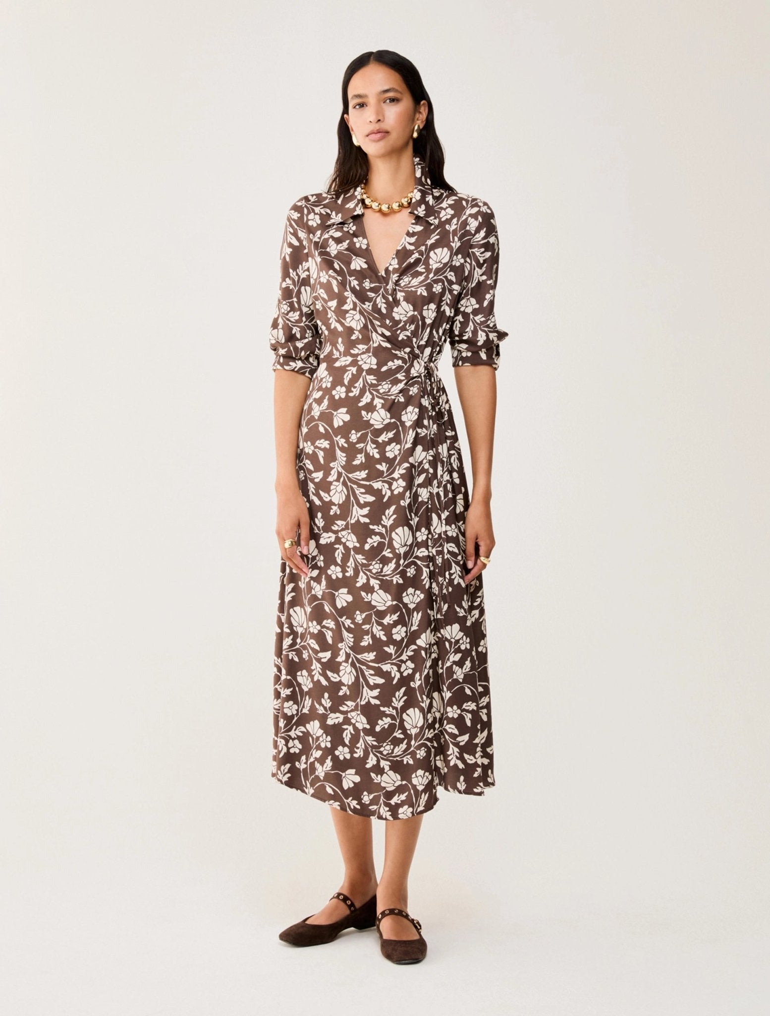 Wrap Dress In Twill Fluido Donna - PennyBlack - World Fashion