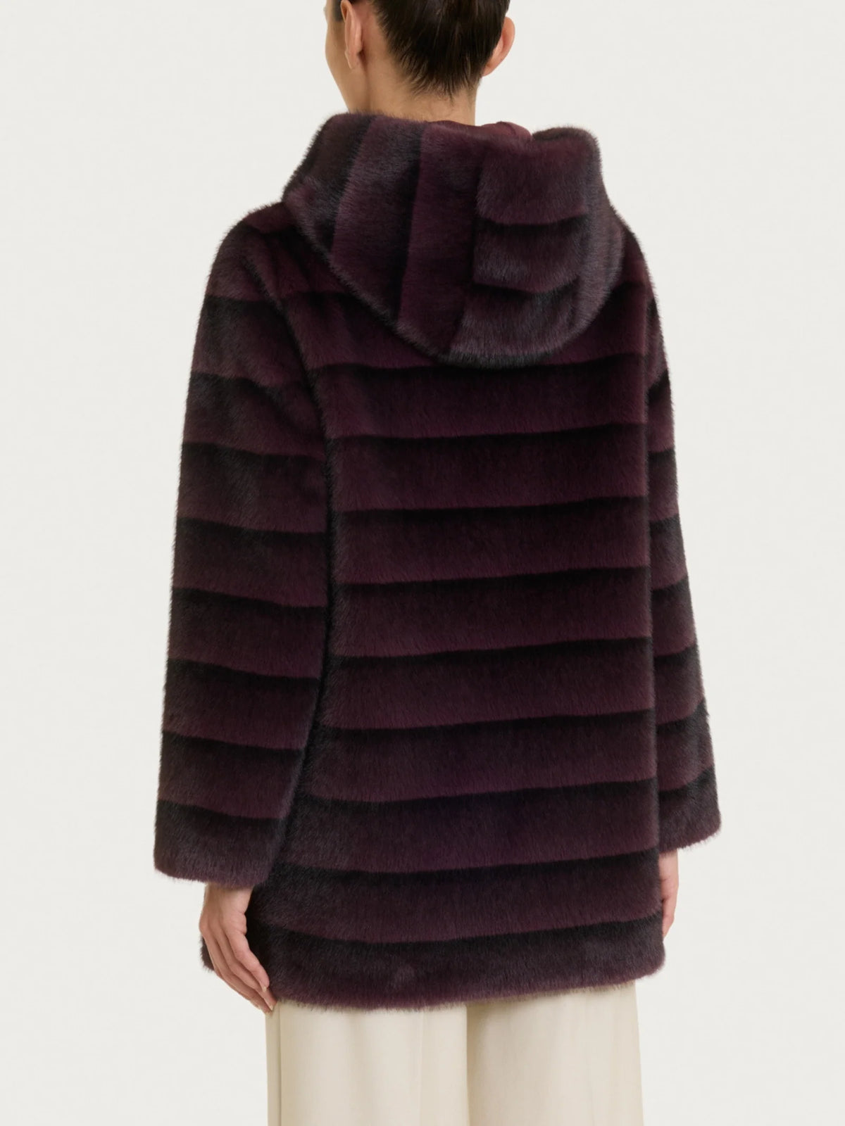 Ragno - Cappotto Double Face Vegan Shearling con Cappuccio - Donna