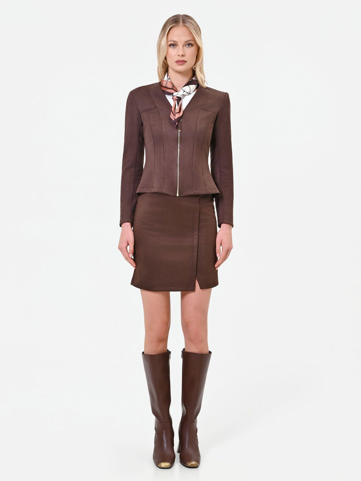 Rinascimento - Giacca in similpelle con baschina - Donna