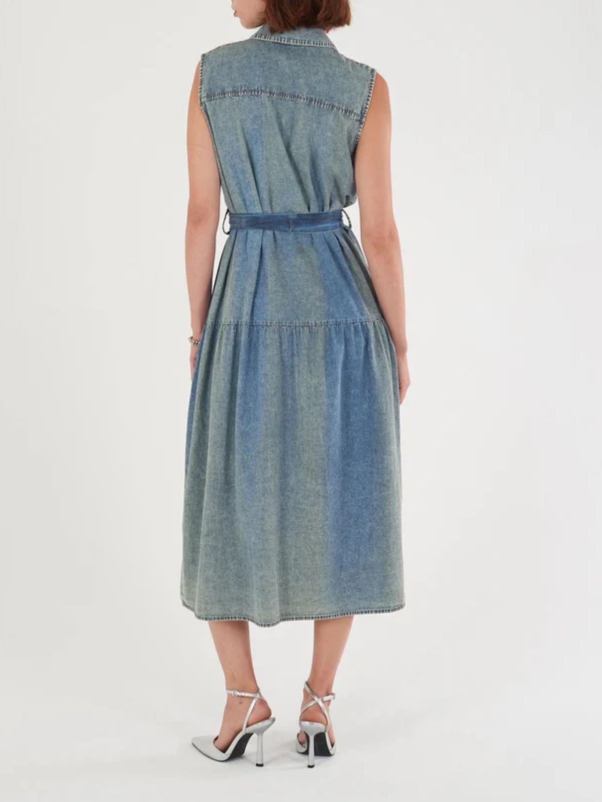 Yes Zee - Abito Lungo Smanicato Con Cintura - Donna - World Fashion