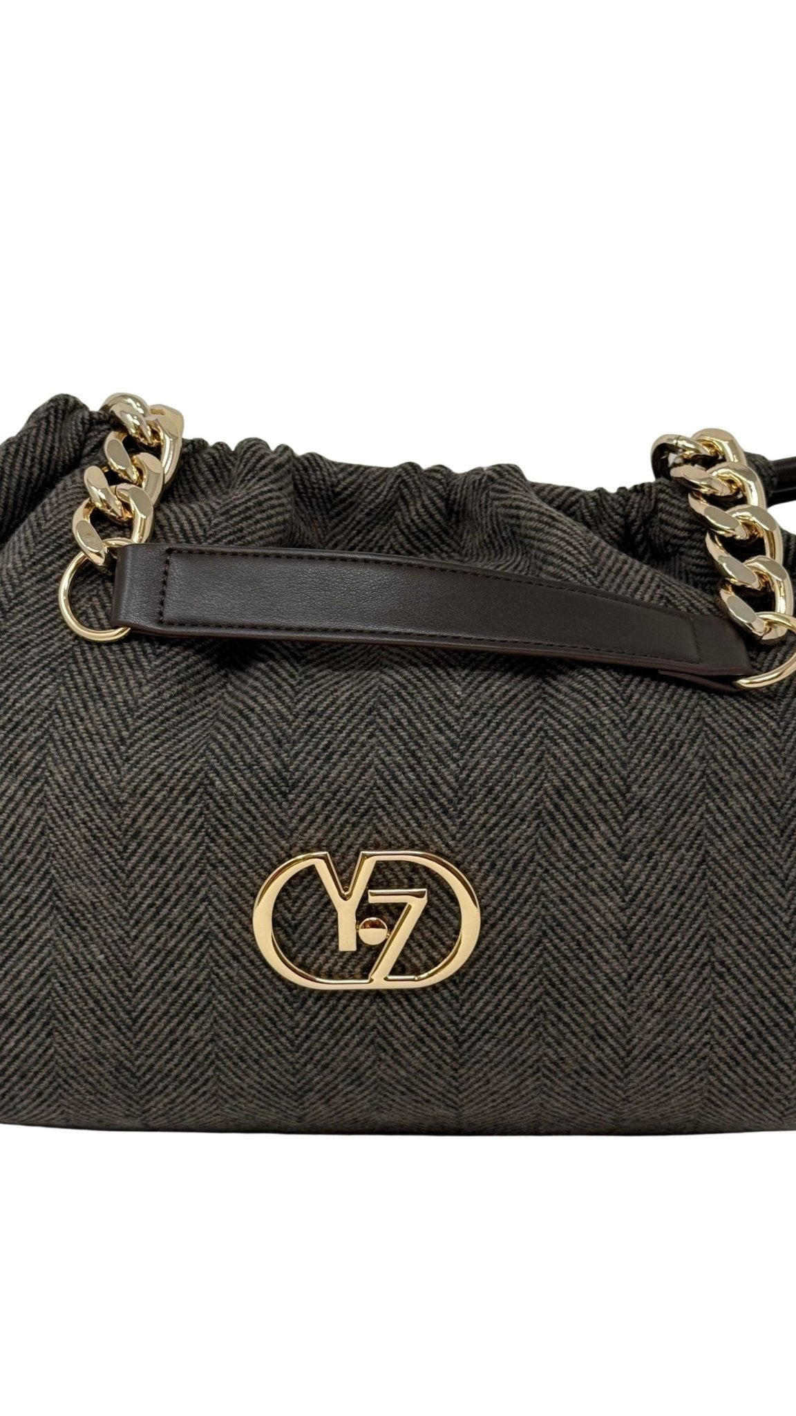 Yes Zee - Borsa A Spalla Con Catena E Arricciatura - Donna - World Fashion