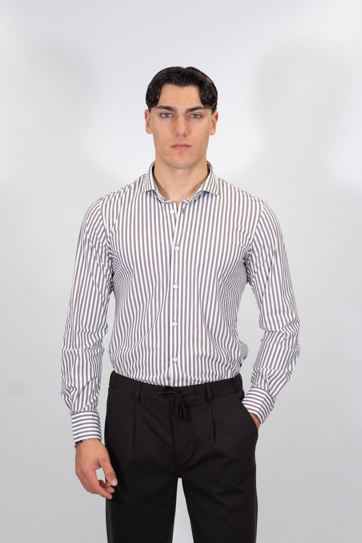 Yes Zee - camicia collo francese slim - Uomo - World Fashion