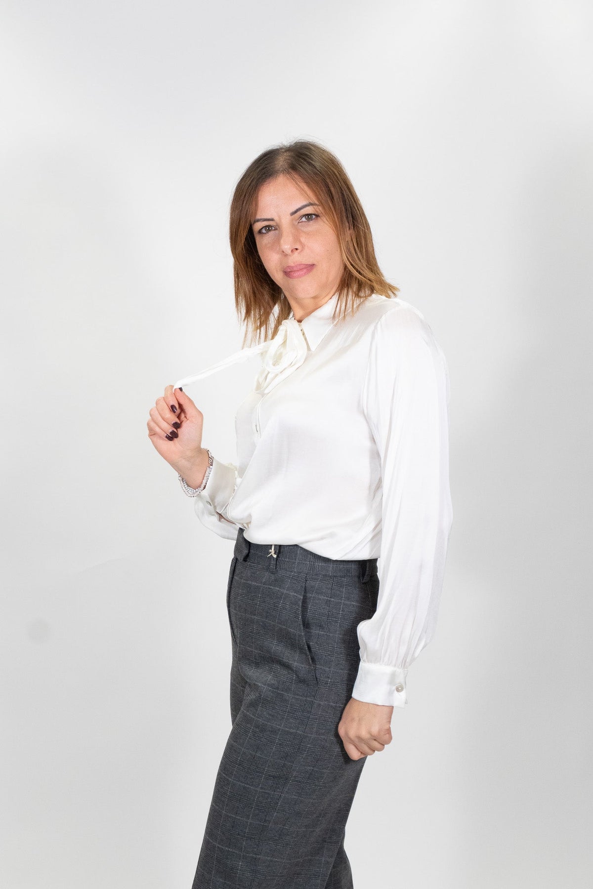 Yes Zee - Camicia Con Fiocco - Donna - World Fashion