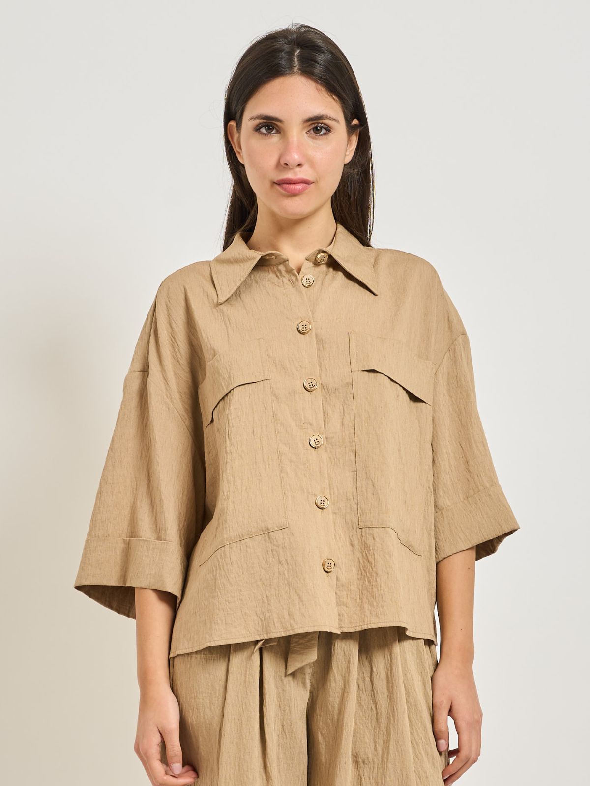 Yes Zee - Camicia Con Tasconi - Donna - World Fashion