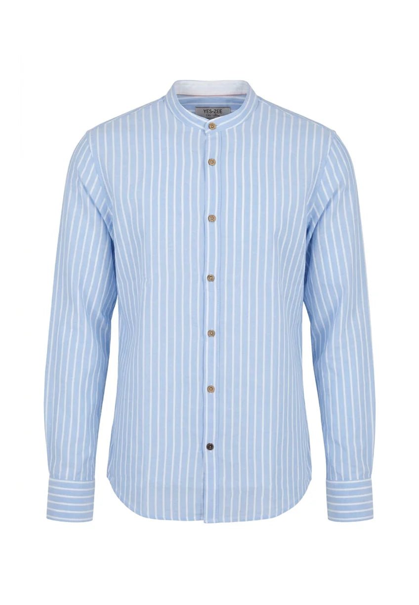 Yes Zee - Camicia Coreana Lino M/L - Uomo - World Fashion
