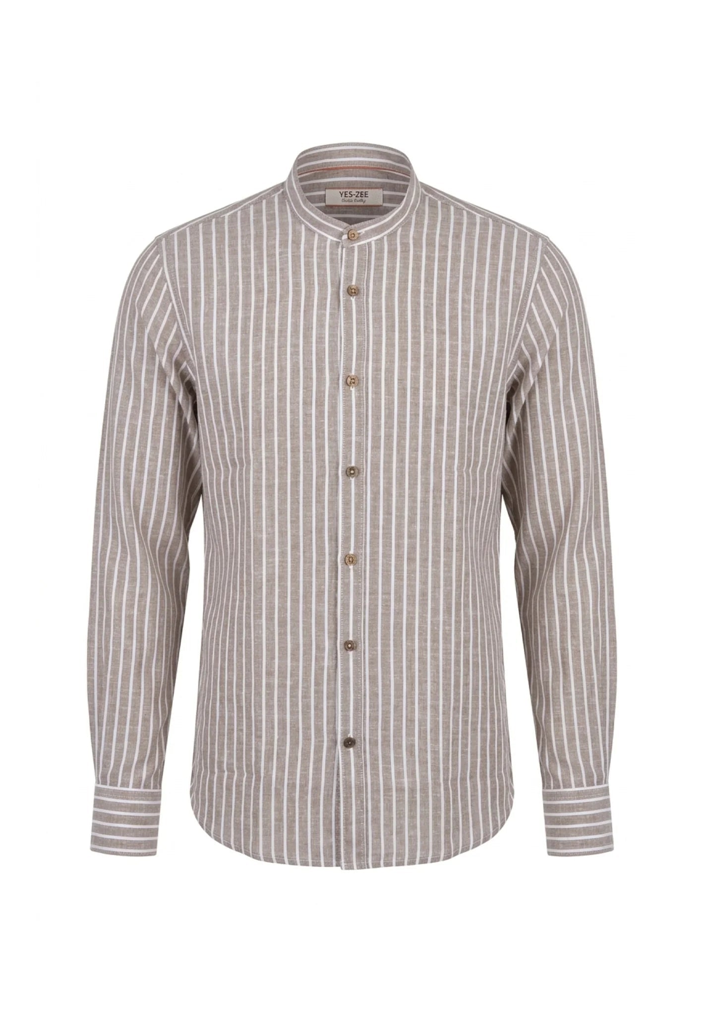 Yes Zee - Camicia Coreana Lino M/L - Uomo - World Fashion