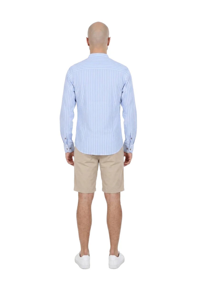 Yes Zee - Camicia Coreana Lino M/L - Uomo - World Fashion