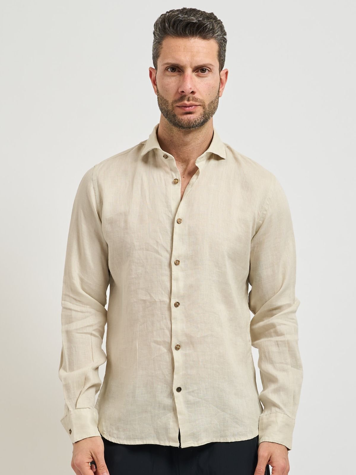 Yes Zee - Camicia in lino. - Uomo - World Fashion