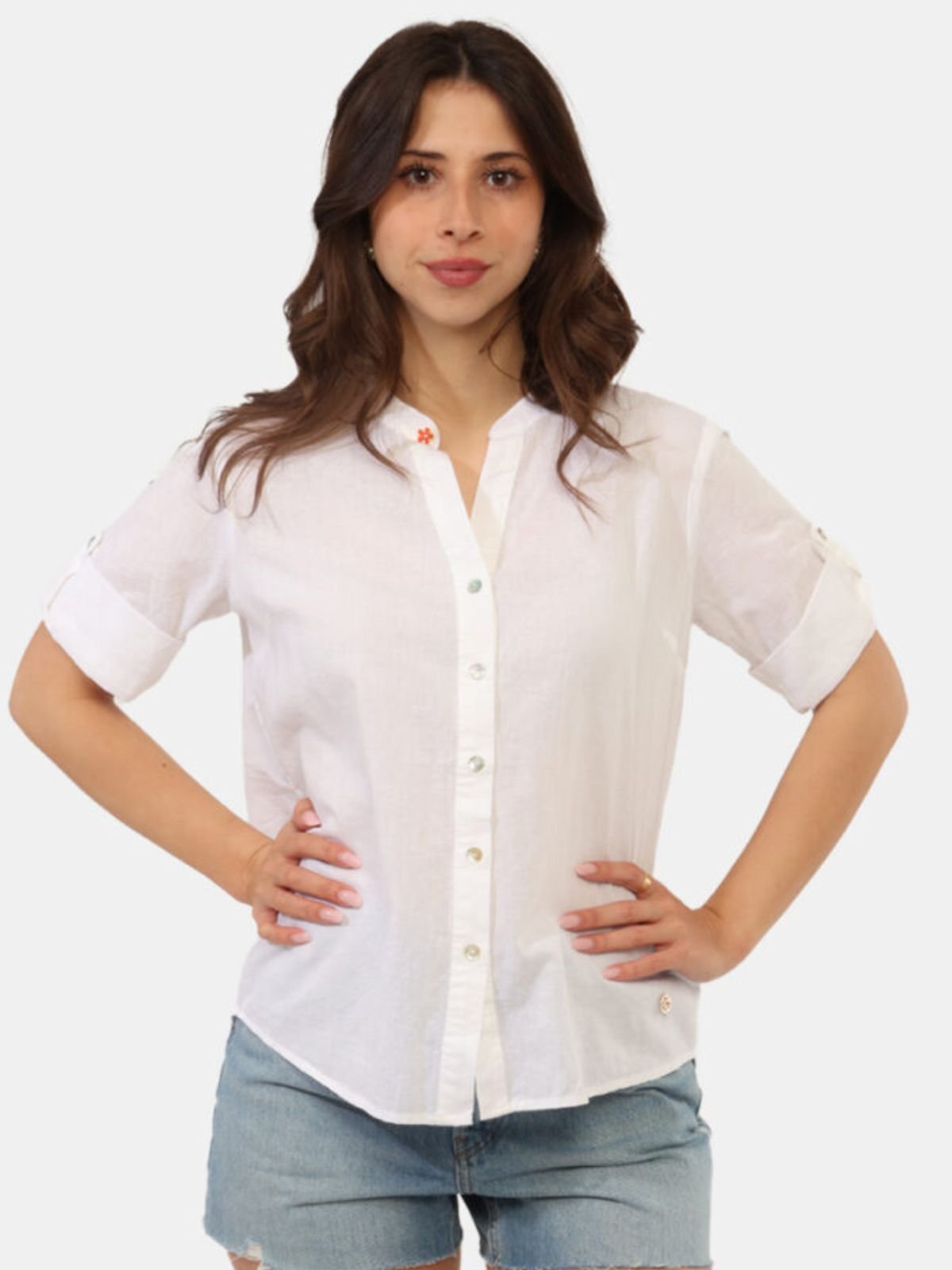 Yes Zee - Camicia Misto Lino - Donna - World Fashion