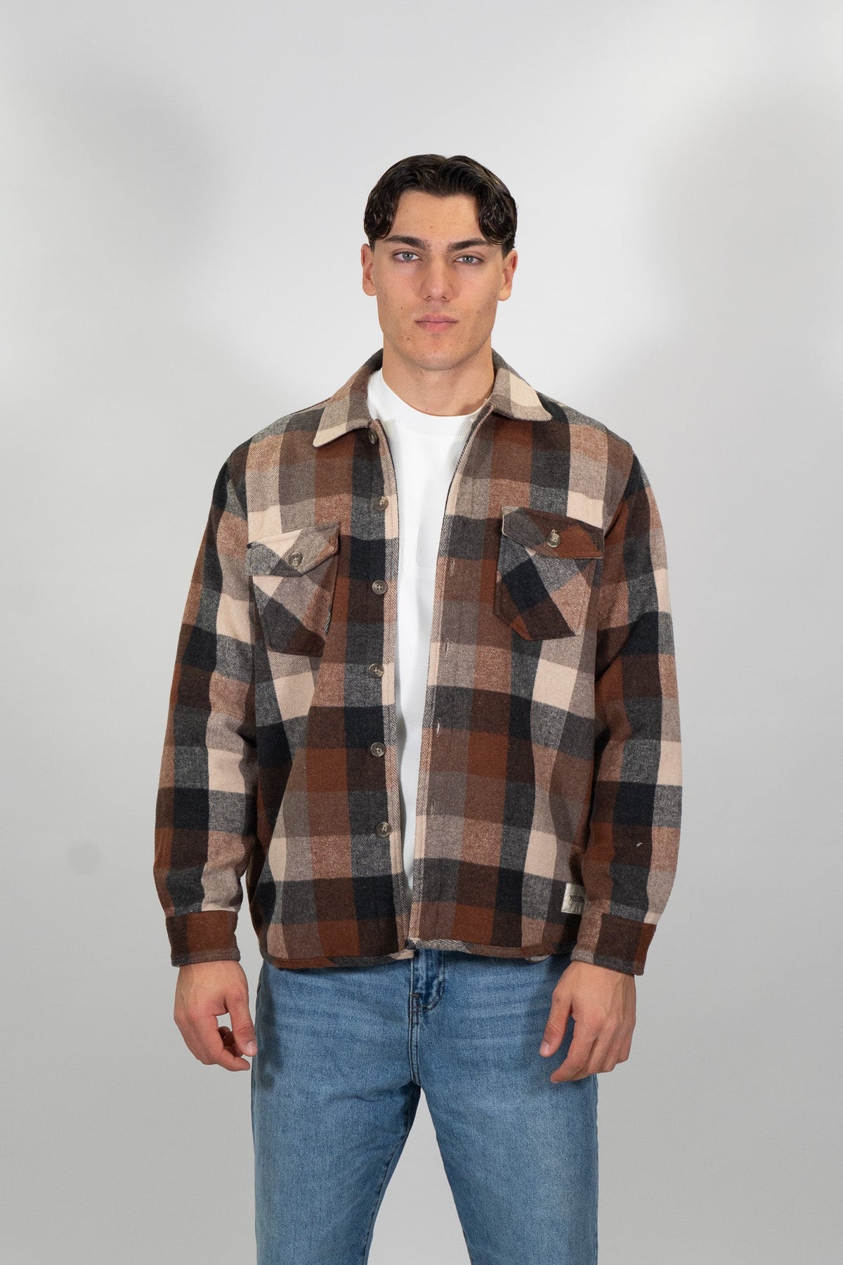 Yes Zee - Camicia over con tasche applicate - Uomo - World Fashion