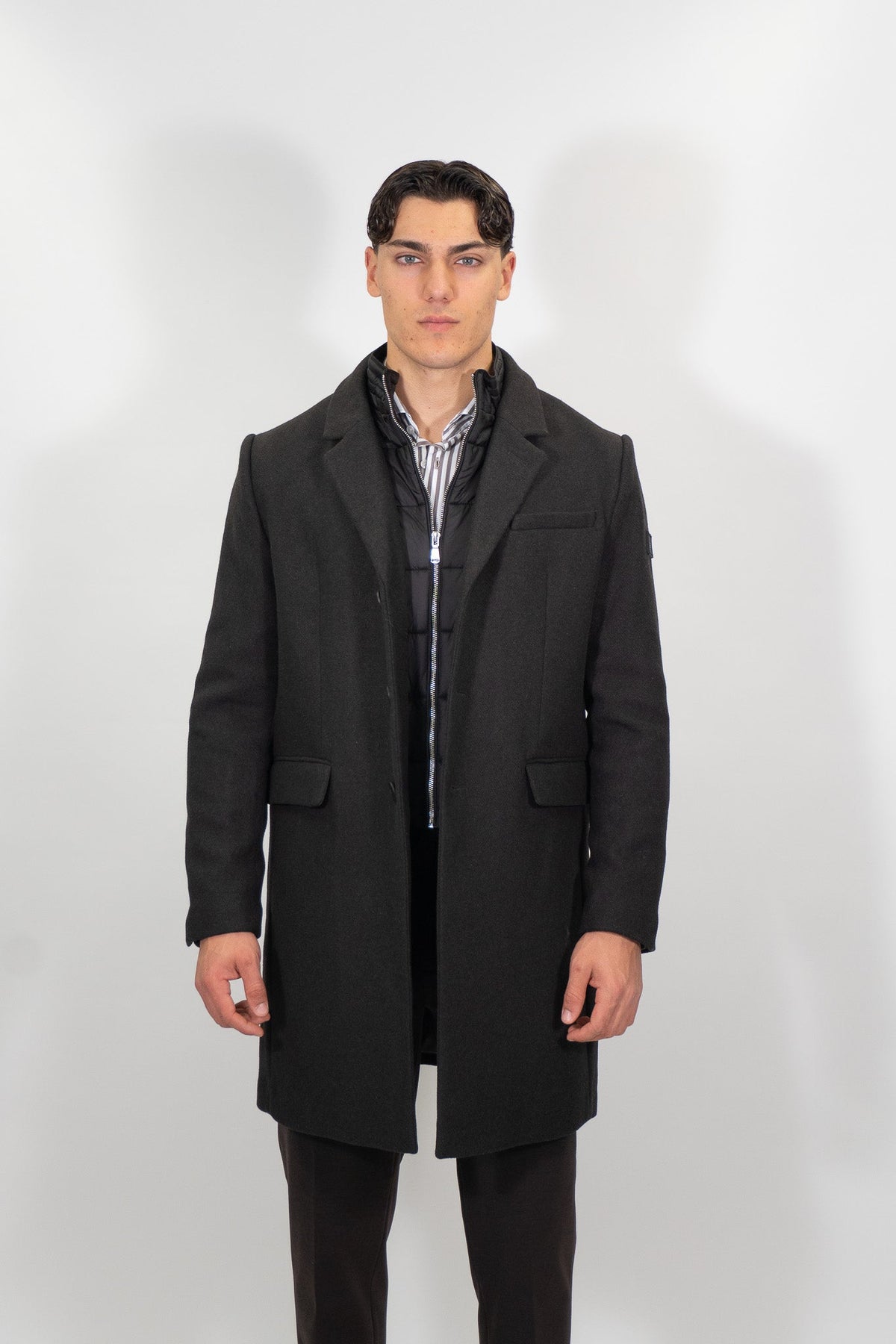 Yes Zee - Cappotto con finto gilet staccabile - Uomo - World Fashion