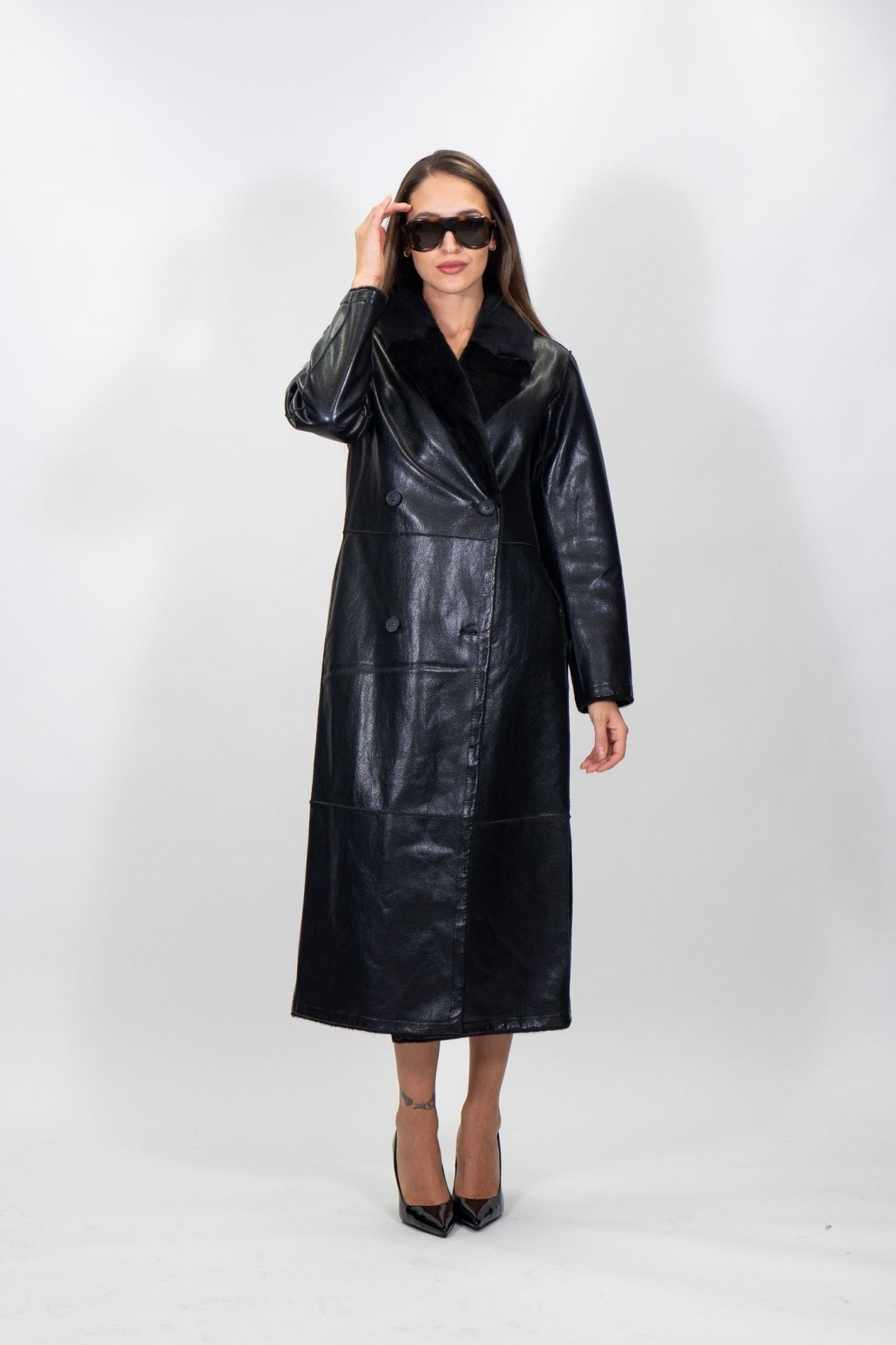 Yes Zee - Cappotto in ecopelle ed ecopelliccia reversibile - Donna - World Fashion