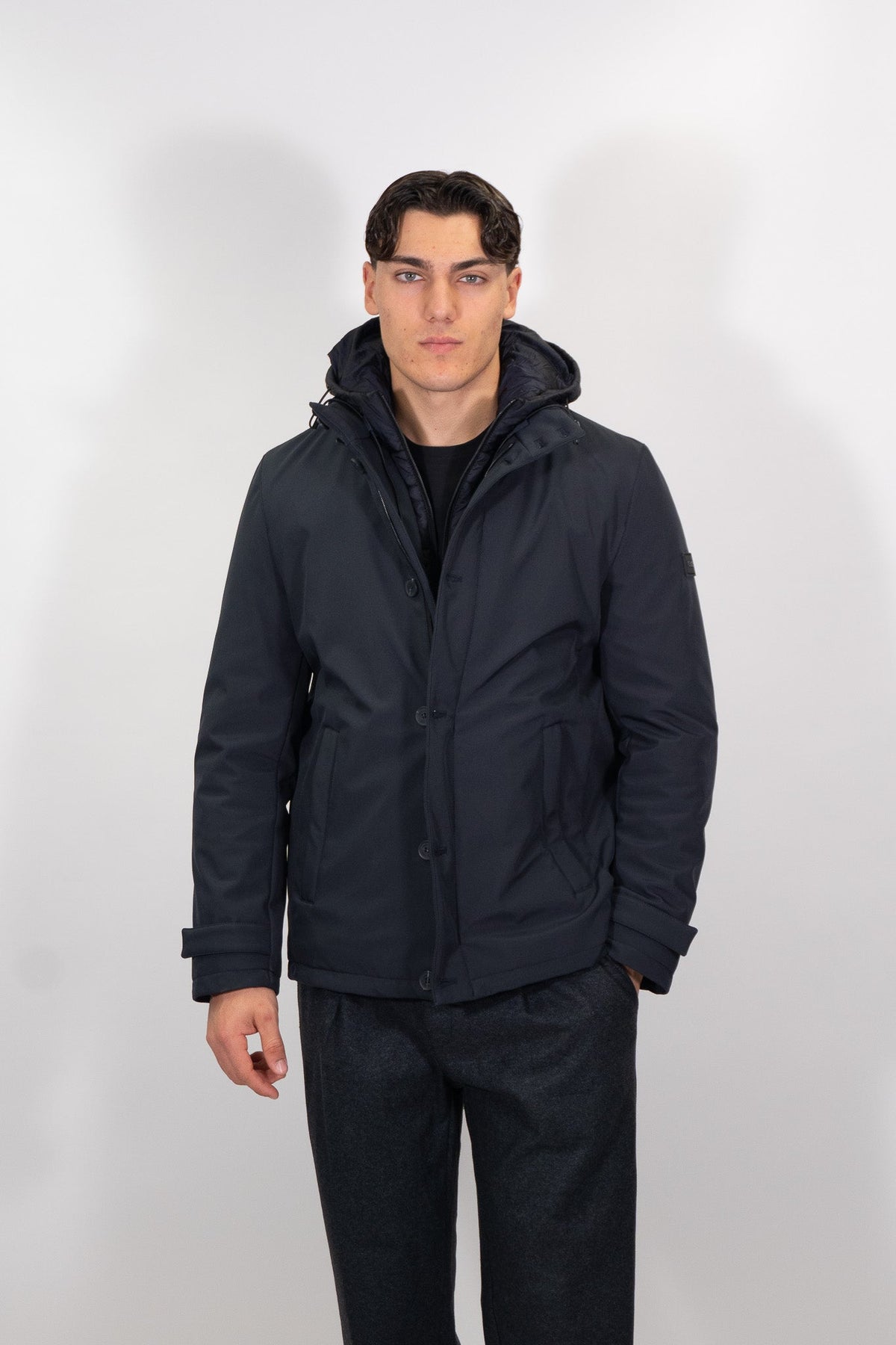 Yes Zee - Cappotto in softshell con finto gilet staccabile - Uomo - World Fashion
