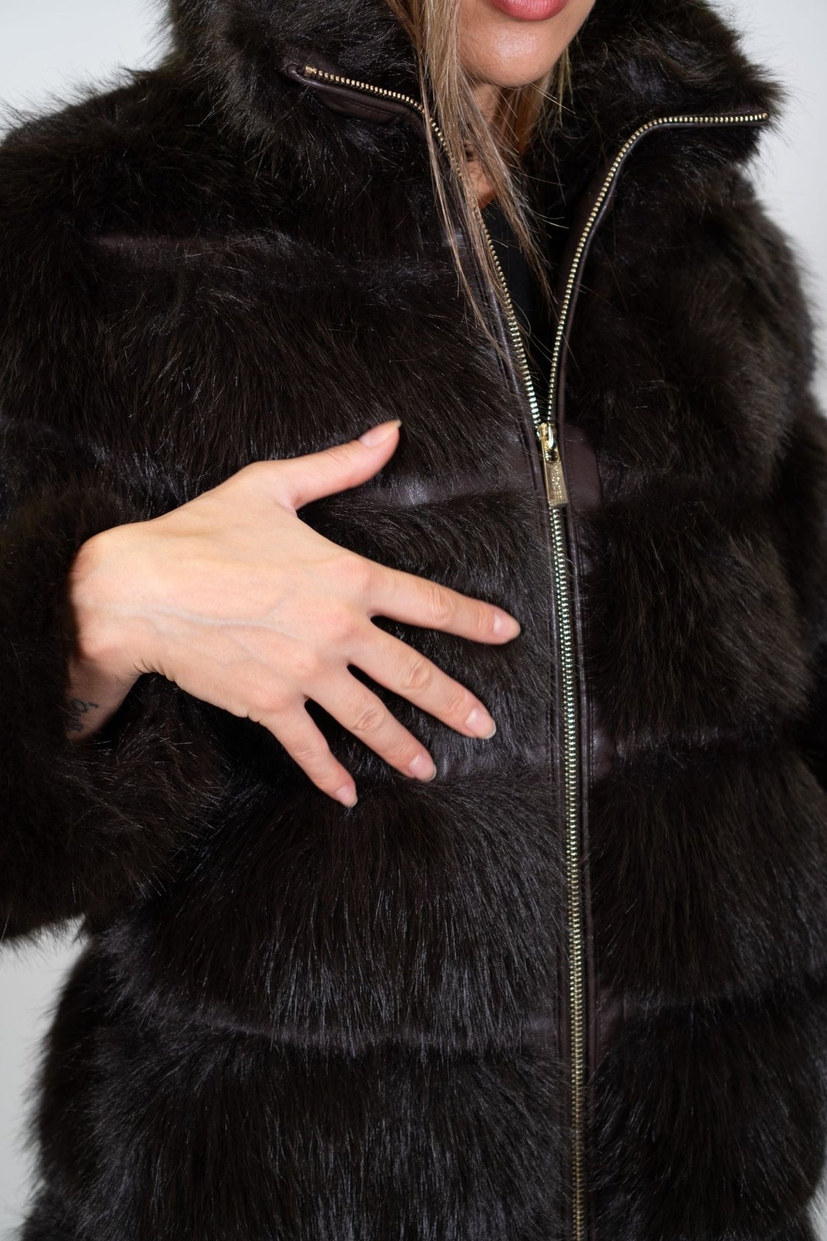 Yes Zee - Cappotto in tessuto effetto peluche - Donna - World Fashion