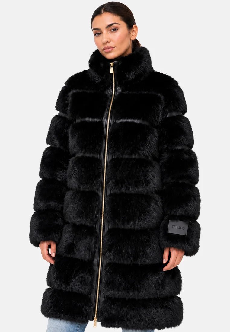 Yes Zee - Cappotto in tessuto effetto peluche - Donna - World Fashion