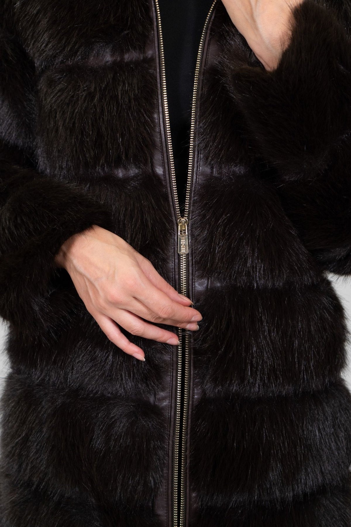 Yes Zee - Cappotto in tessuto effetto peluche - Donna - World Fashion