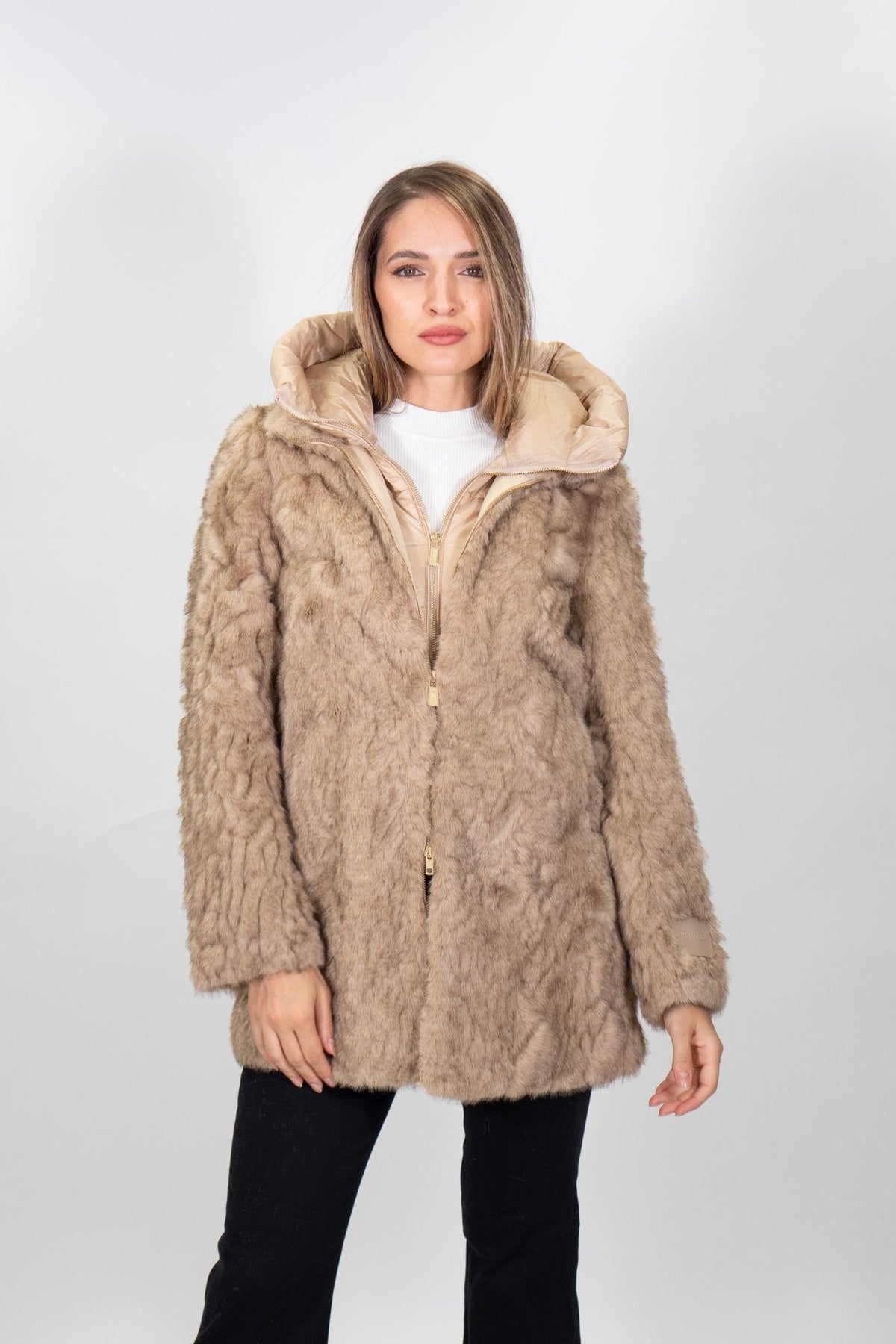 Yes Zee - Cappotto in tessuto effetto peluche - Donna - World Fashion