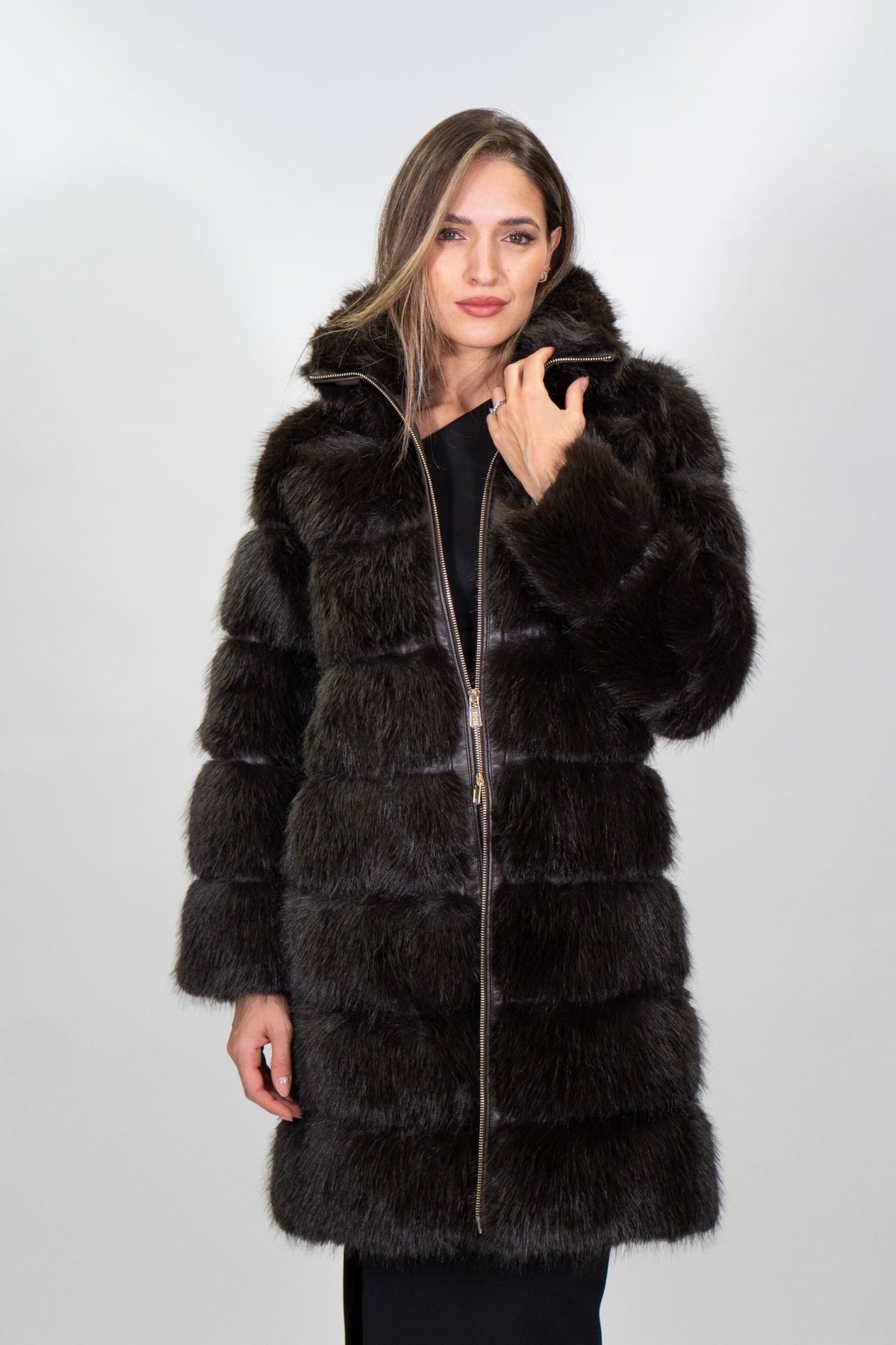 Yes Zee - Cappotto in tessuto effetto peluche - Donna - World Fashion