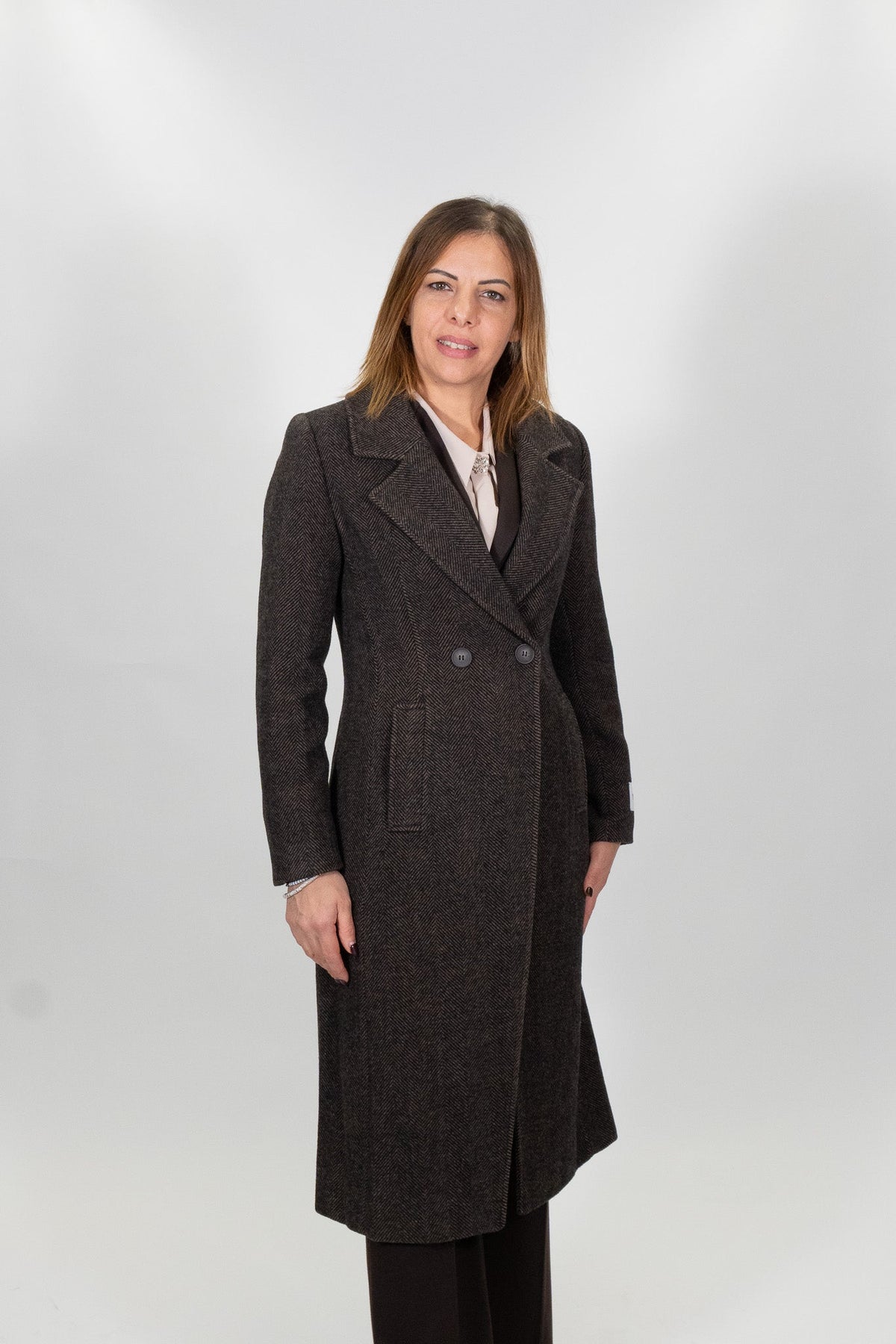 Yes Zee - Cappotto Lungo Doppiopetto - Donna - World Fashion