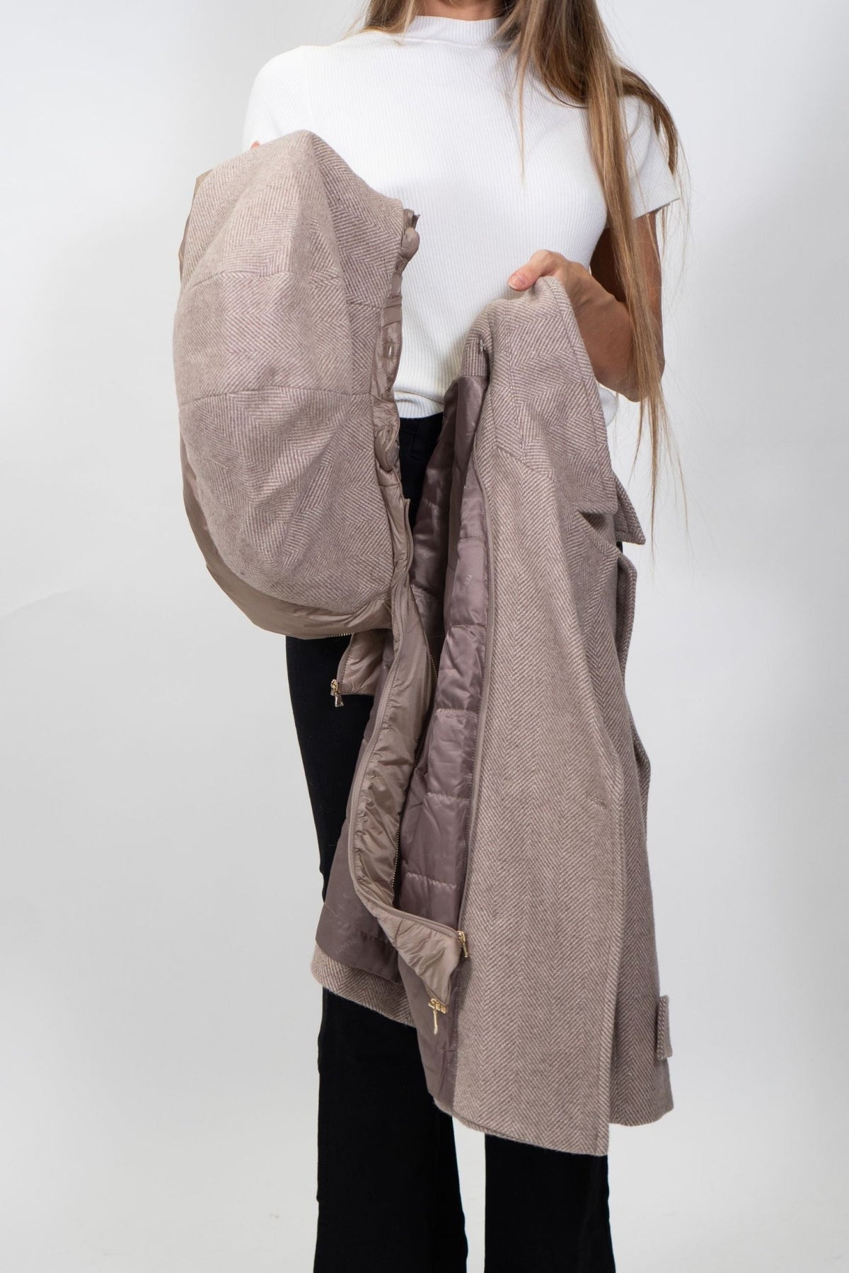 Yes Zee - Giacca doppiopetto con finto gilet rimovibile - Donna - World Fashion