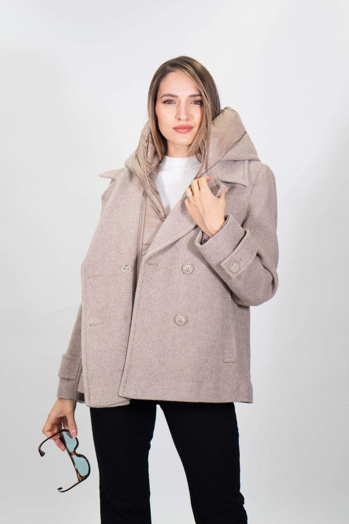 Yes Zee - Giacca doppiopetto con finto gilet rimovibile - Donna - World Fashion