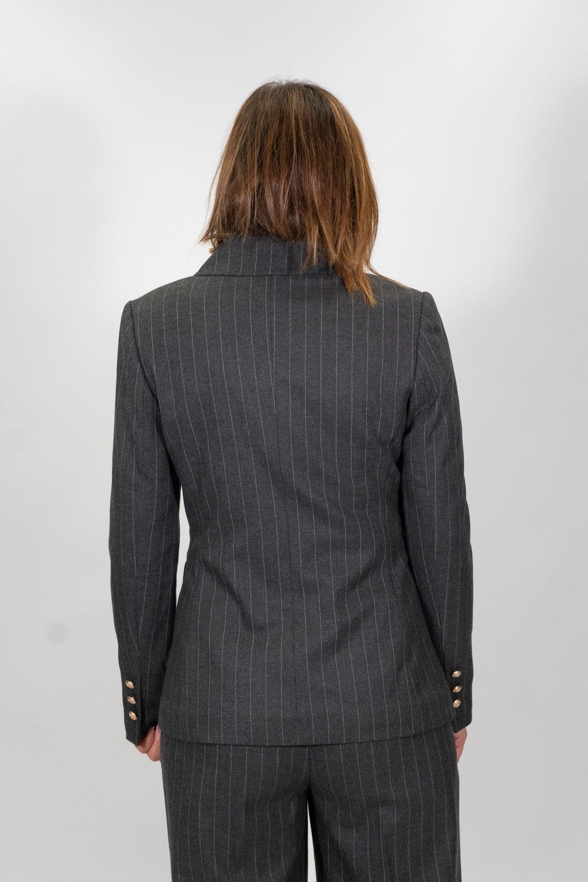 Yes Zee - Giacca Doppiopetto in tessuto gessato - Donna - World Fashion