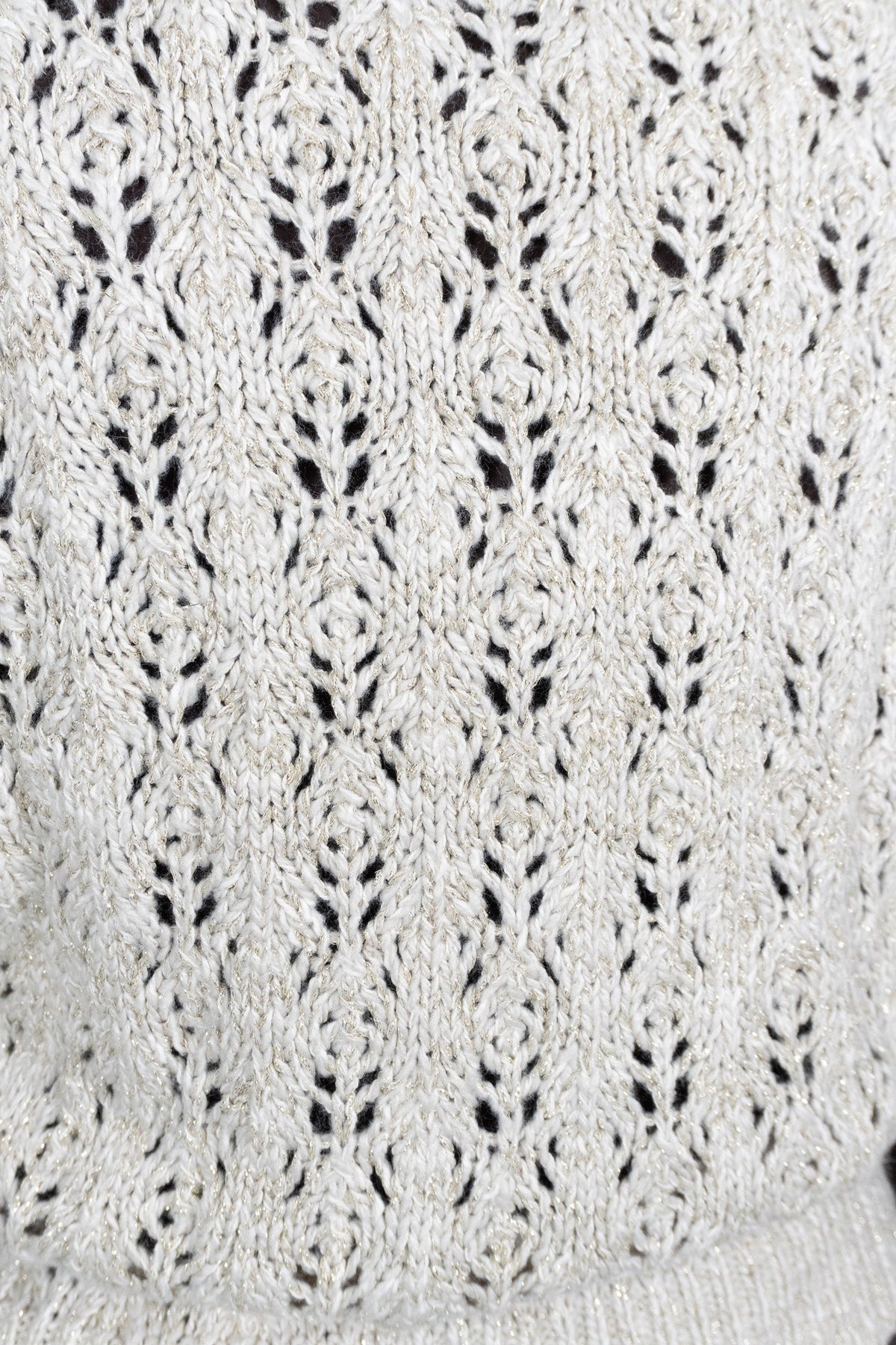 Yes Zee - Gilet In Maglia Ad Effetto Crochet +Lurex - Donna - World Fashion