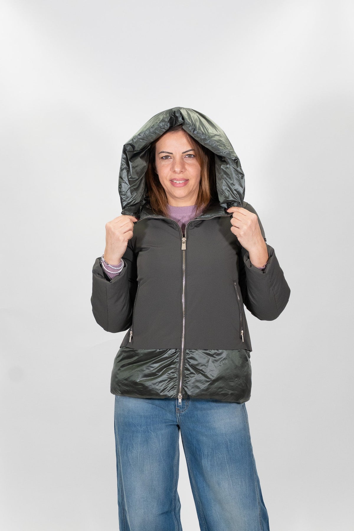 Yes Zee - Giubbino corto in nylon comfort - Donna - World Fashion