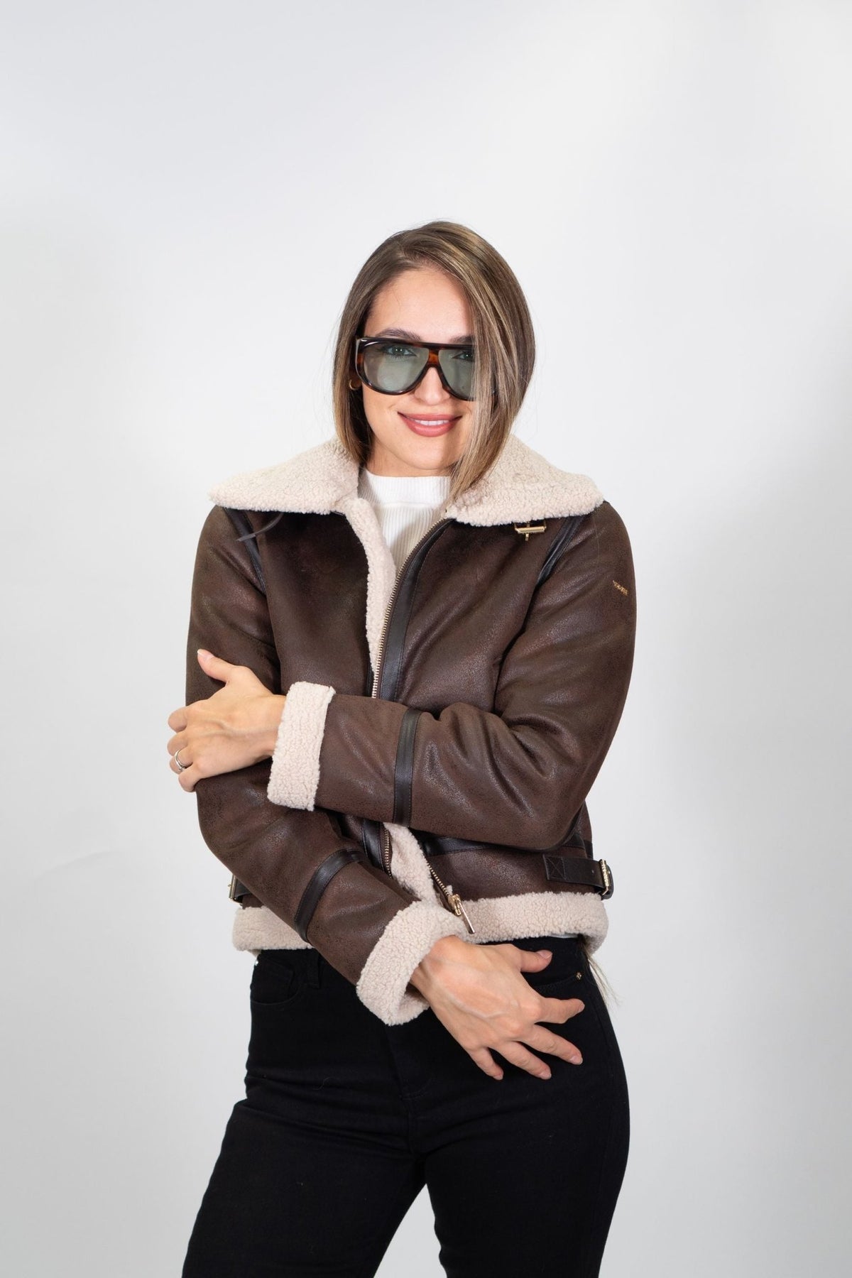 Yes Zee - Giubbino corto tessuto super soft teddy - Donna - World Fashion
