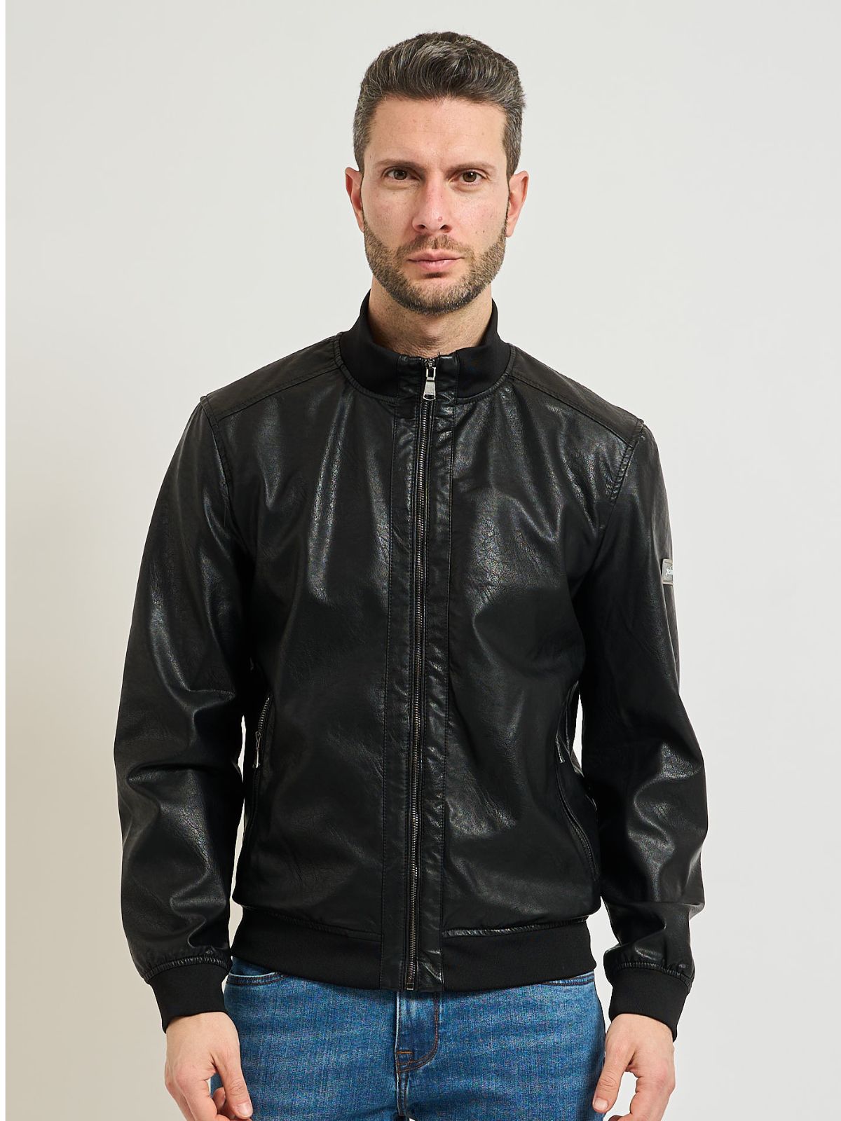 Yes Zee - Giubbino Tipo Bomber In Tessuto Spalmato - Uomo - World Fashion