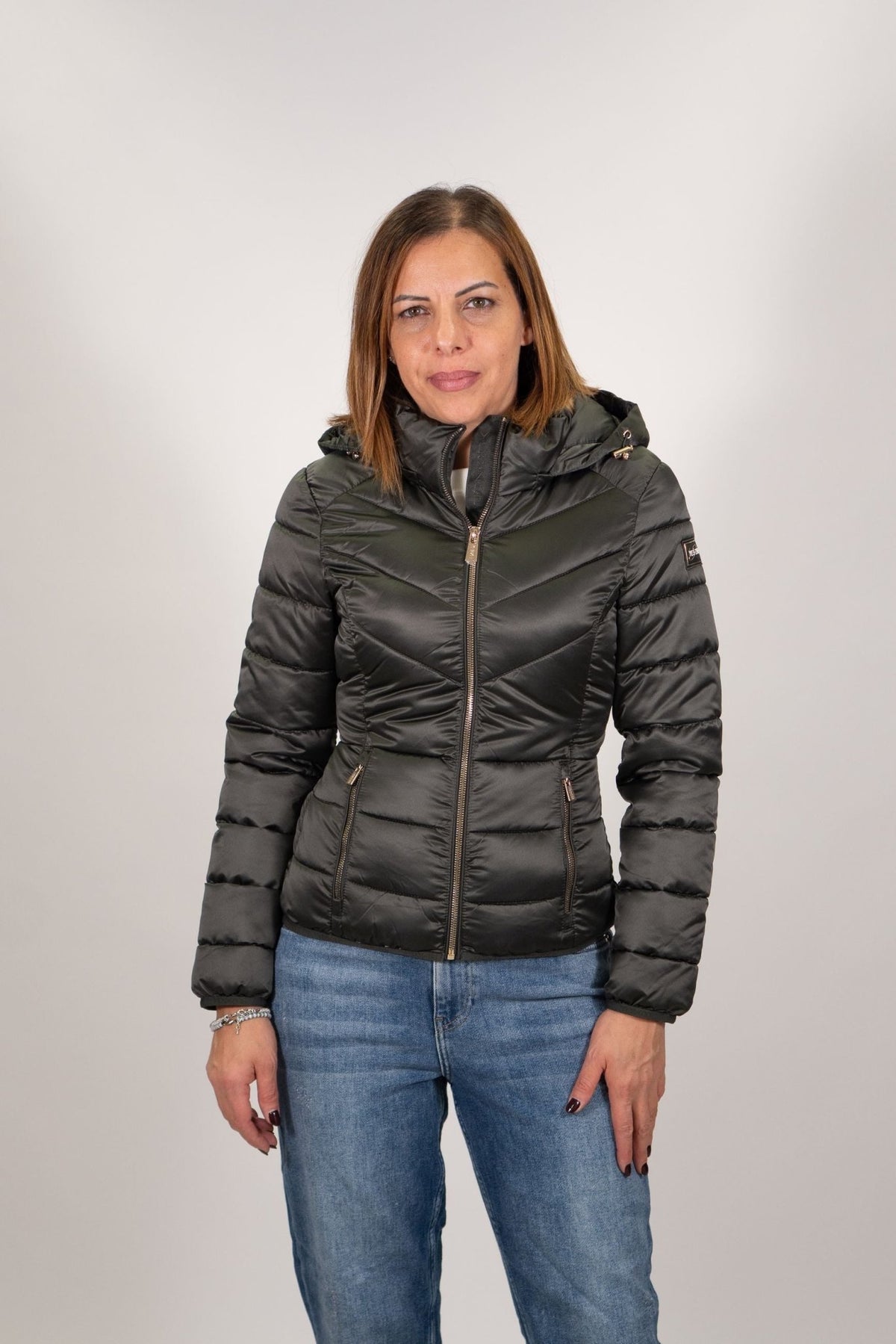 Yes Zee - Giubbino Trapuntato Con Cappuccio Staccab - Donna - World Fashion