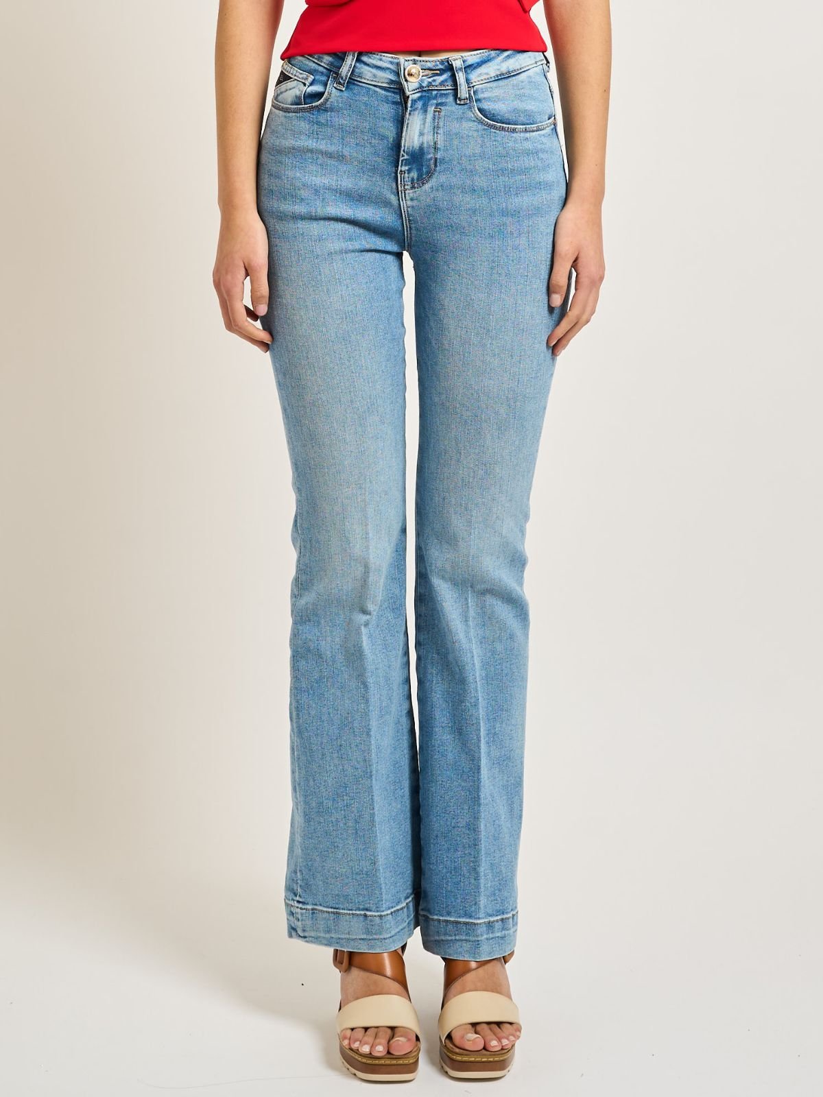 Yes Zee - Jeans 5 Tasche, Flare - Donna - World Fashion