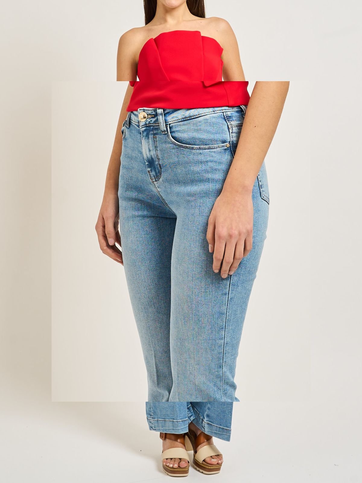 Yes Zee - Jeans 5 Tasche, Flare - Donna - World Fashion