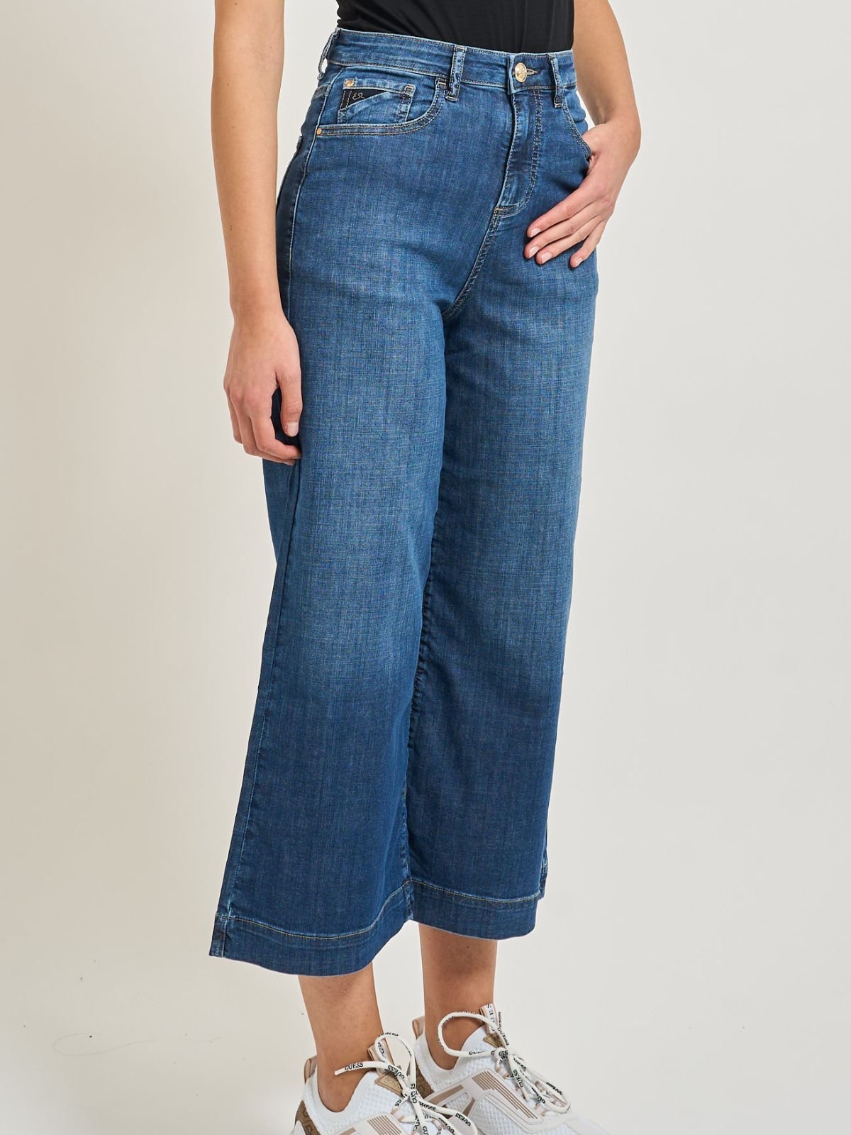 Yes Zee - Jeans 5 Tasche, Palazzo, Wide Leg - Donna - World Fashion