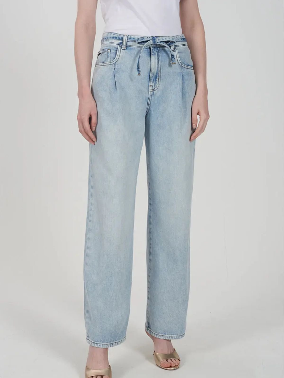 Yes Zee - Jeans Donna Palazzo con Pinces - Donna - World Fashion