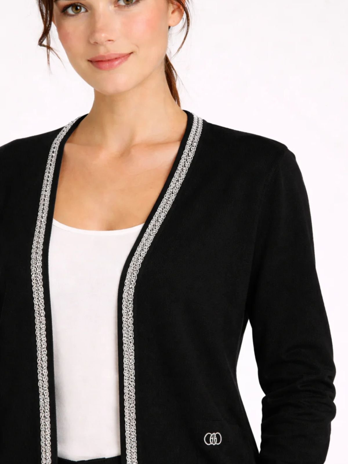 Yes Zee - Maglia Cardigan Con Applicazioni Gioello - Donna - World Fashion