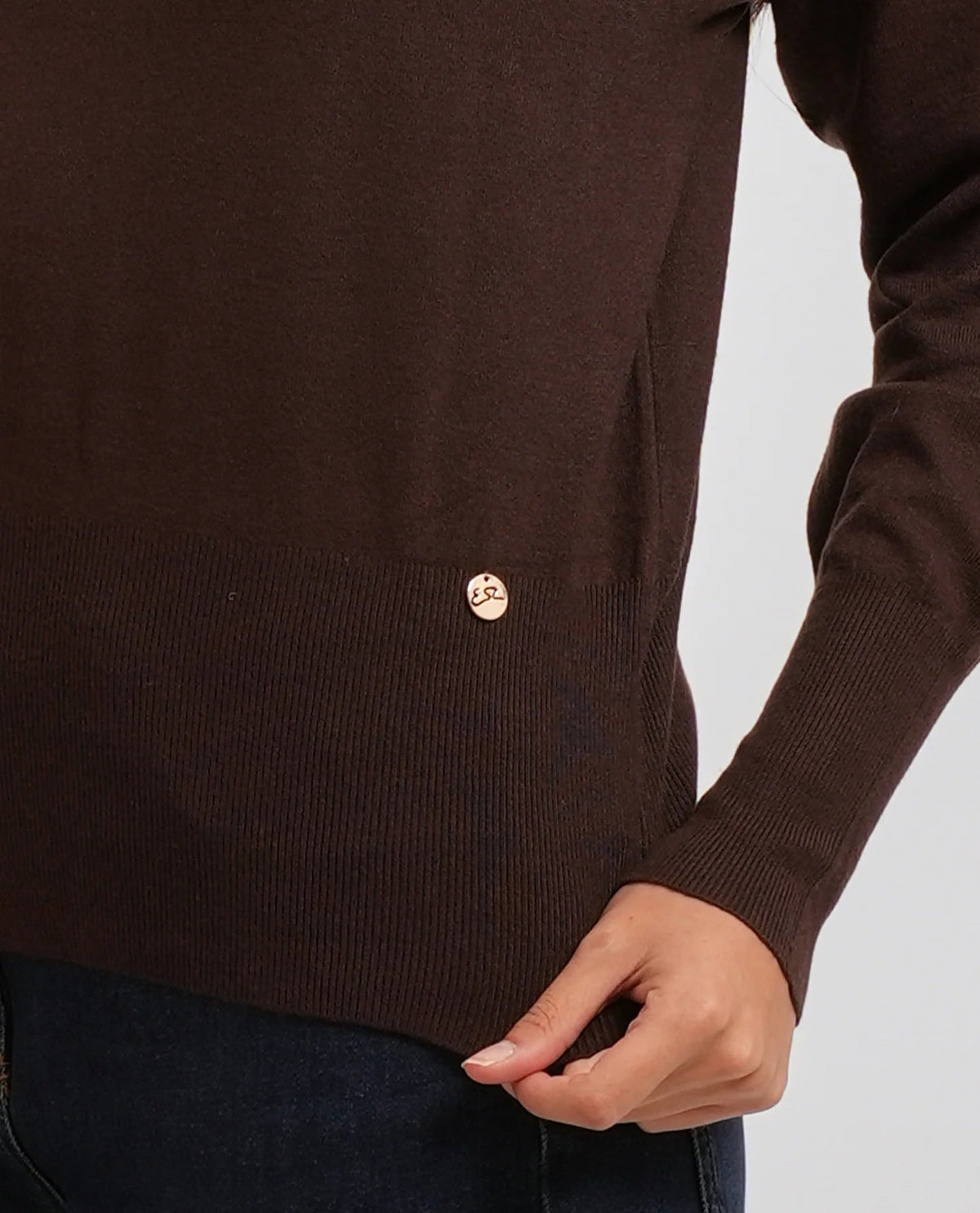 Yes Zee - Maglia Girocollo Con Maxi Costa Al Fondo - Donna - World Fashion