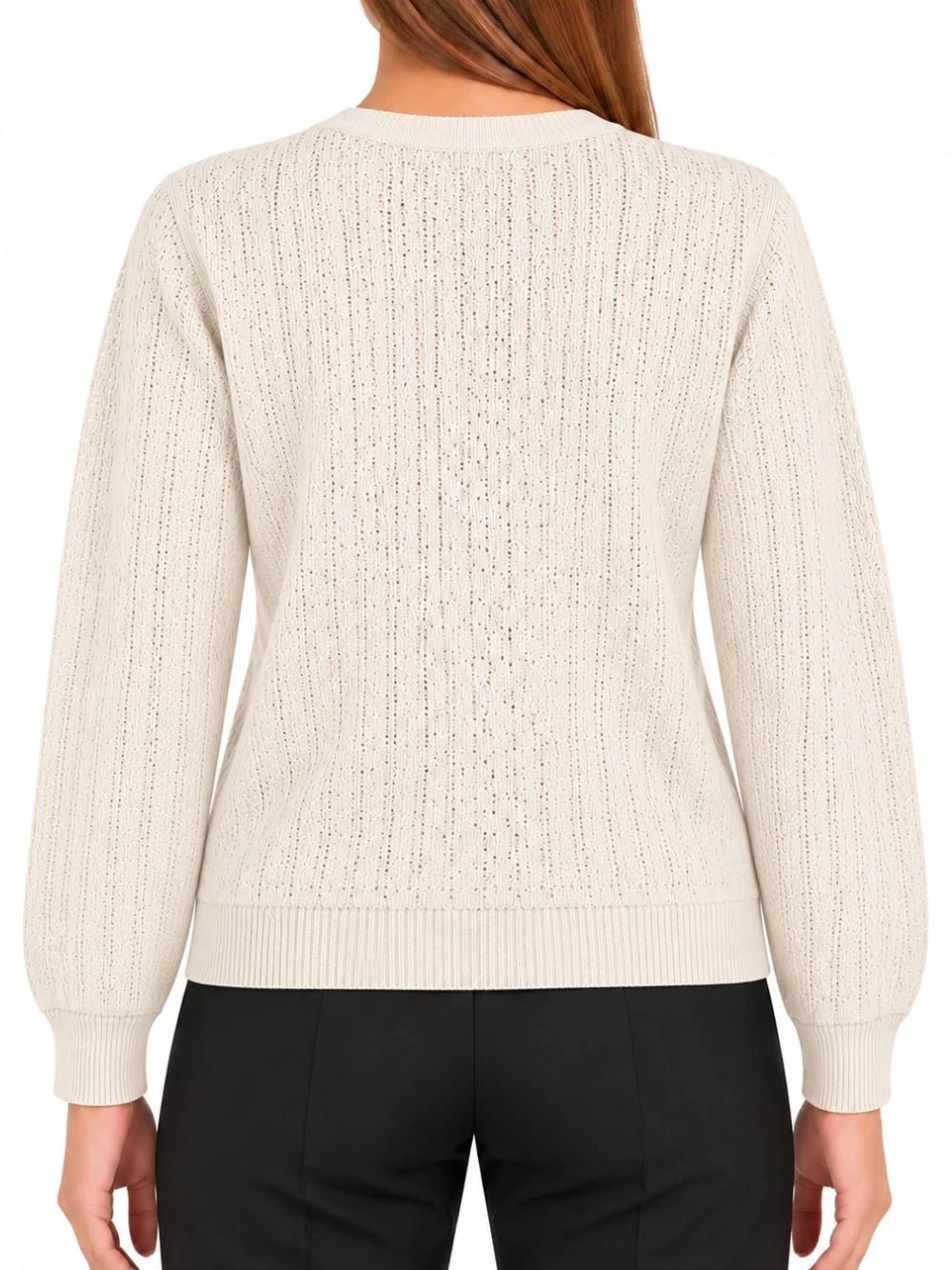 Yes Zee - Maglia Girocollo, Traforata Con Lurex - Donna - World Fashion