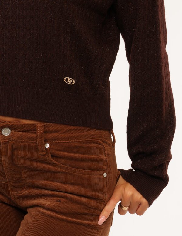 Yes Zee - Maglia Girocollo, Traforata Con Lurex - Donna - World Fashion