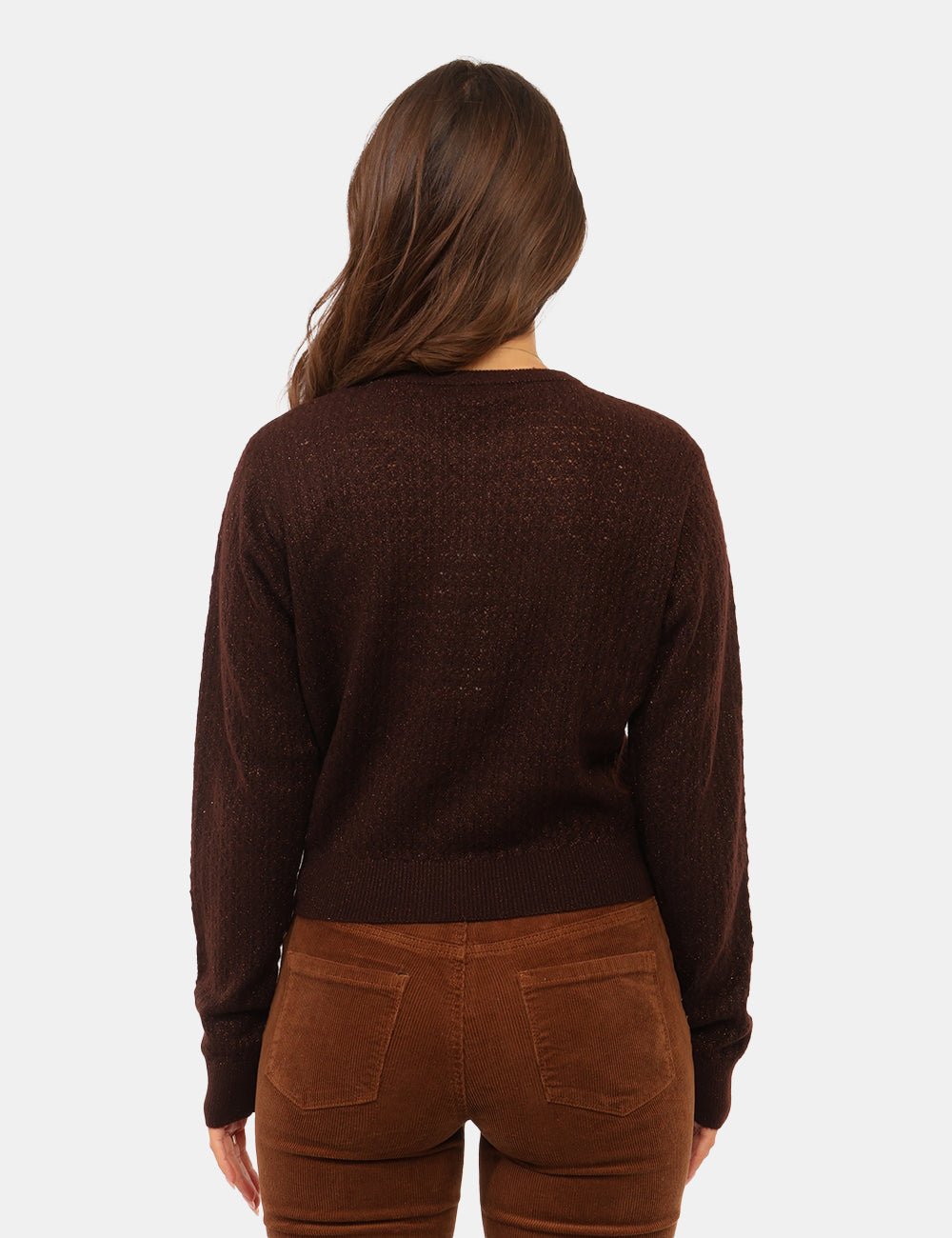 Yes Zee - Maglia Girocollo, Traforata Con Lurex - Donna - World Fashion