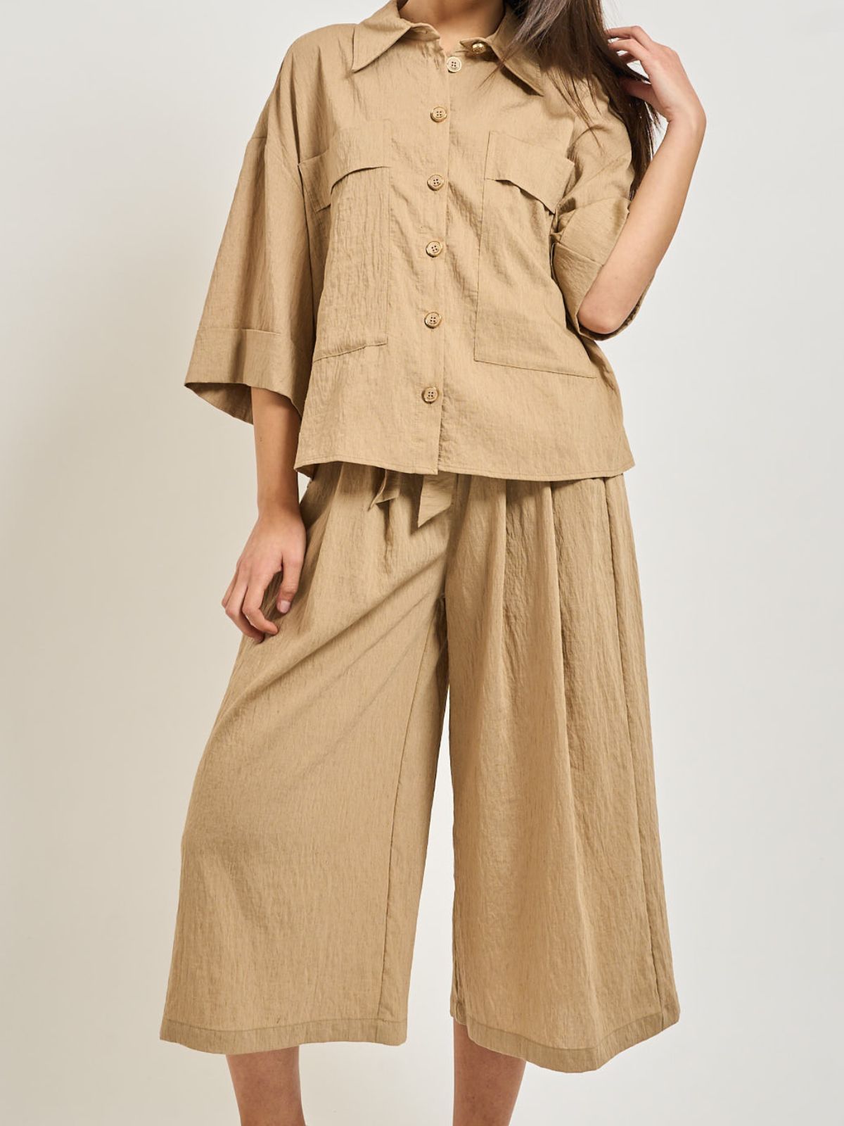Yes Zee - Pantalone a palazzo cropped - Donna - World Fashion