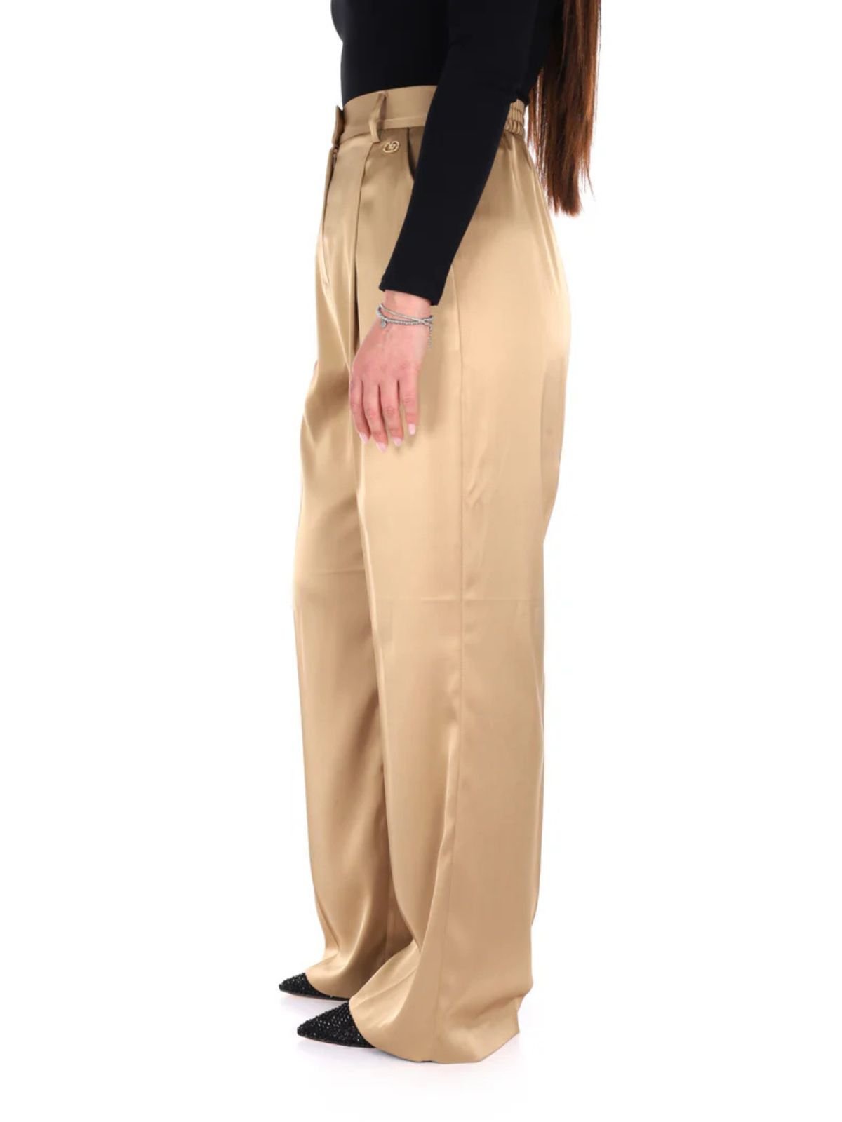 Yes Zee - Pantalone Chinos Con Elastico Vita Dietro - Donna - World Fashion