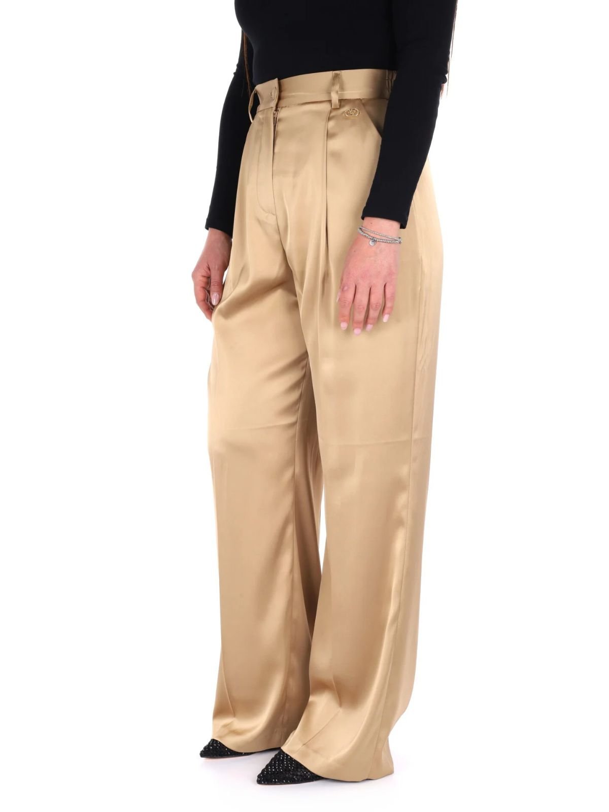 Yes Zee - Pantalone Chinos Con Elastico Vita Dietro - Donna - World Fashion