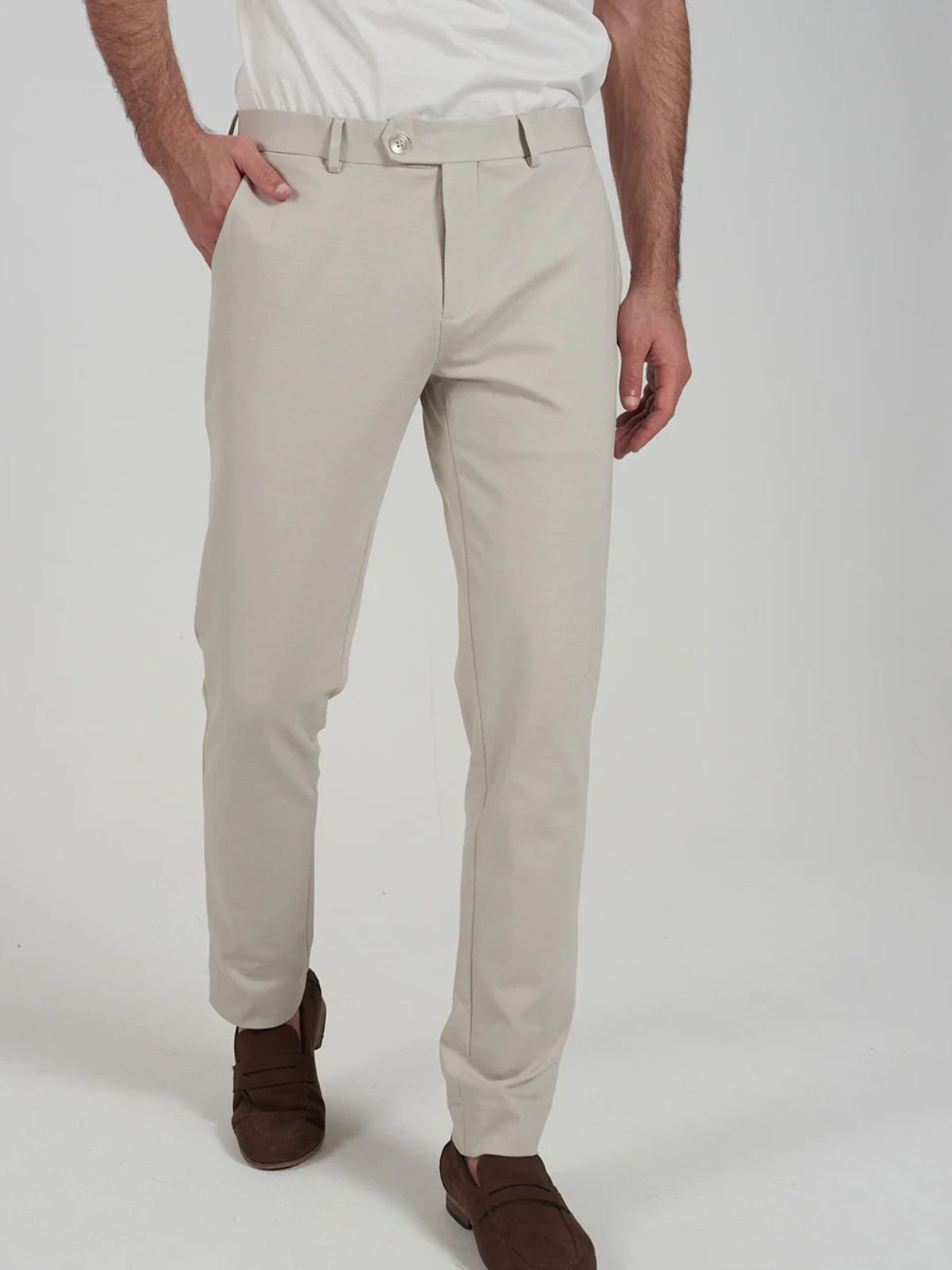 Yes Zee - Pantalone Chinos Senza Pinces E Risvolto - Uomo - World Fashion