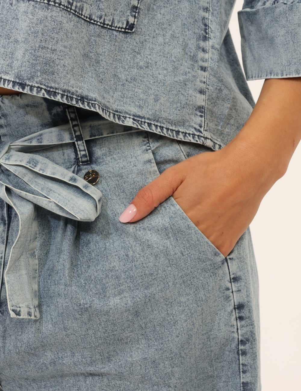 Yes Zee - Pantalone con cintura. - Donna - World Fashion
