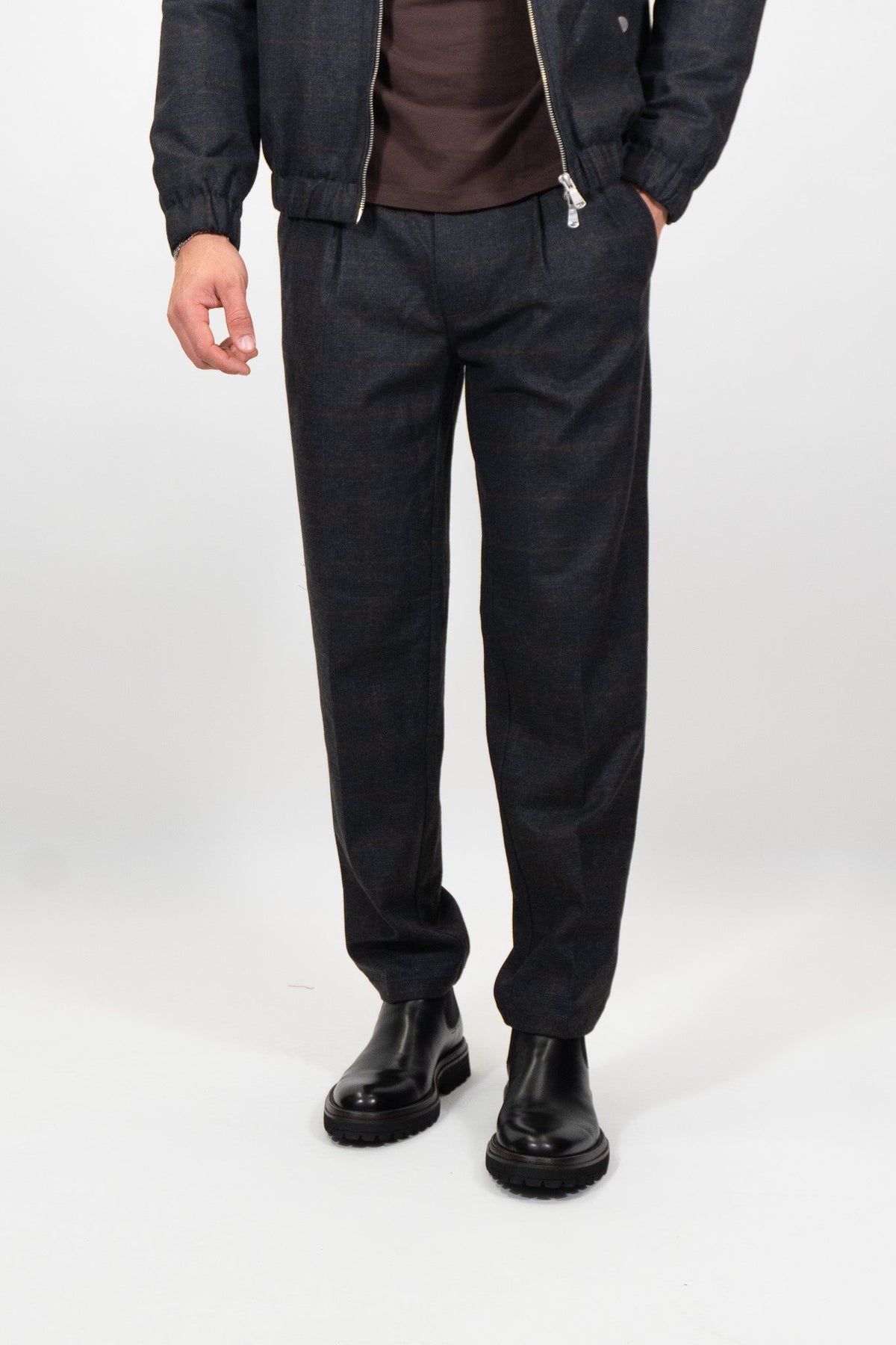Yes Zee - Pantalone con coulisse e pinces - Uomo - World Fashion