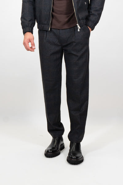 Yes Zee - Pantalone con coulisse e pinces - Uomo