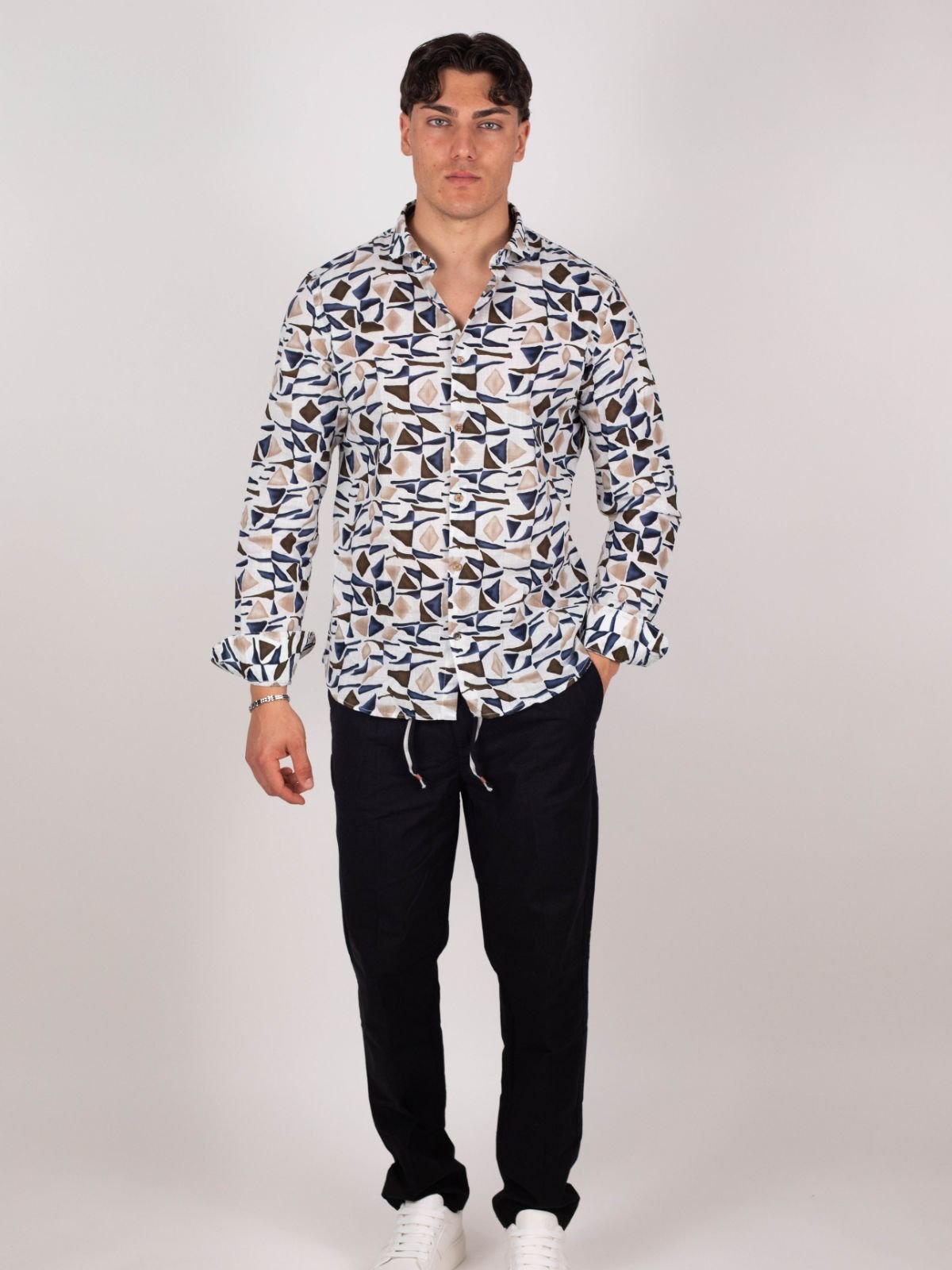 Yes Zee - Pantalone Coulisse Ed Elastico, Regular - Uomo - World Fashion