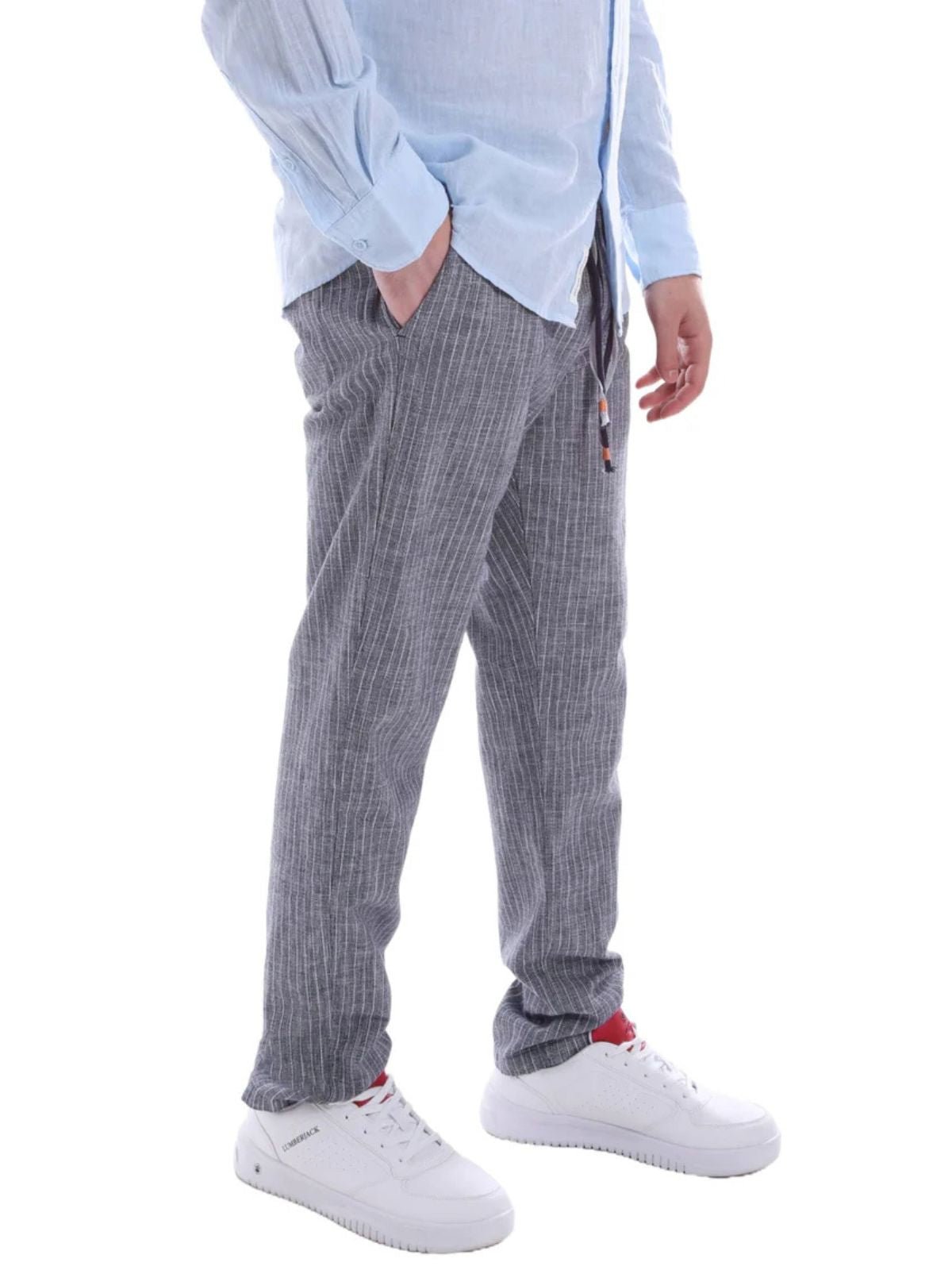 Yes Zee - Pantalone Coulisse Ed Elastico, Regular - Uomo - World Fashion