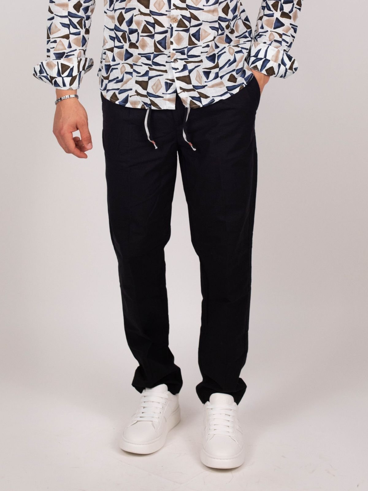 Yes Zee - Pantalone Coulisse Ed Elastico, Regular - Uomo - World Fashion